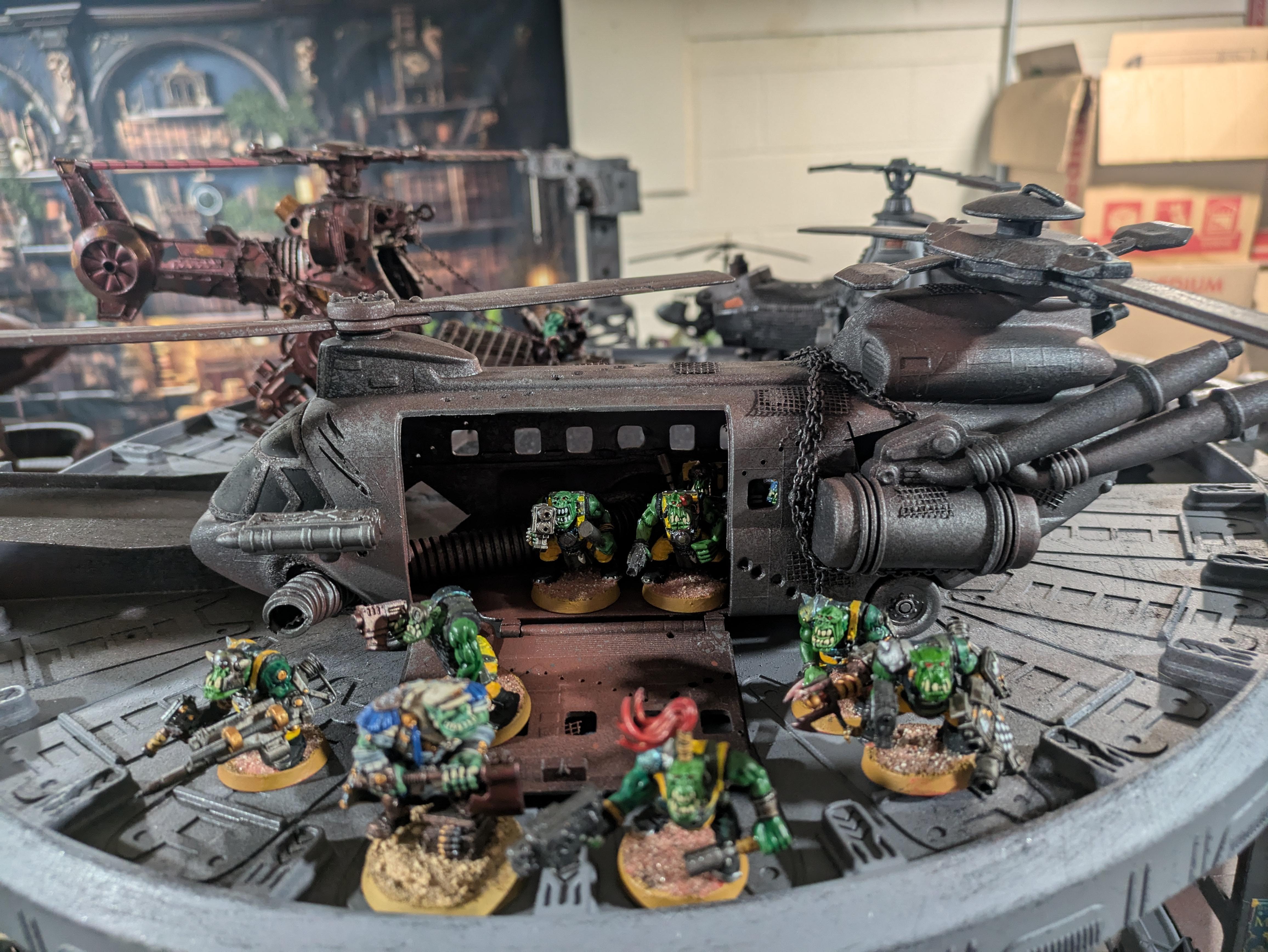 Chinork, Conversion, Converted Kopta, Helicopter, Kitbashed Warkopta, Kopta, Ork Helicopter, Ork Warkopta, War Kopta, War Kopta Conversion, Warkopta, Warkopta Conversion