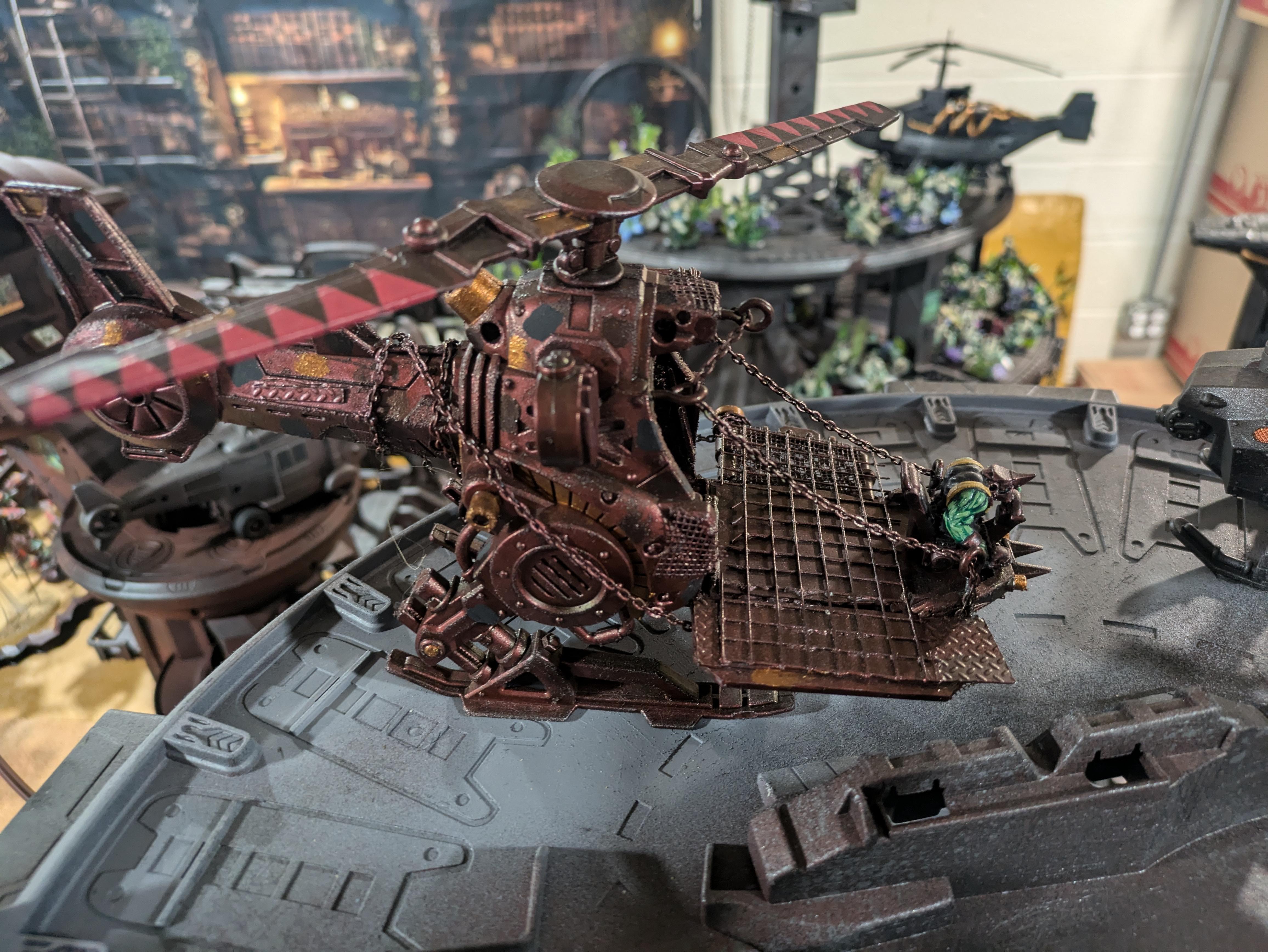 Chinork, Conversion, Converted Kopta, Helicopter, Kitbashed Warkopta, Kopta, Ork Helicopter, Ork Warkopta, War Kopta, War Kopta Conversion, Warkopta, Warkopta Conversion