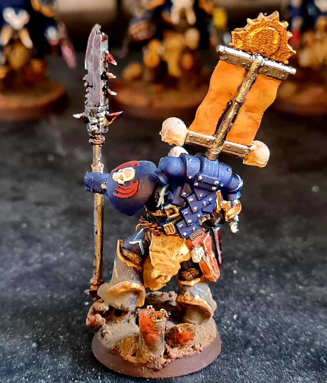 3d Print, Aspiring Champion, Ave Dominus Nox, Banner, Casting, Chain Glaive, Chaos, Chaos Undivided, Conversion, Flayed Skin, Heresy, Heretic Astartes, Infantry, Kitbash, Night Lords, Putty, Skull, Traitor Legions, Trophy, Warhammer 40,000