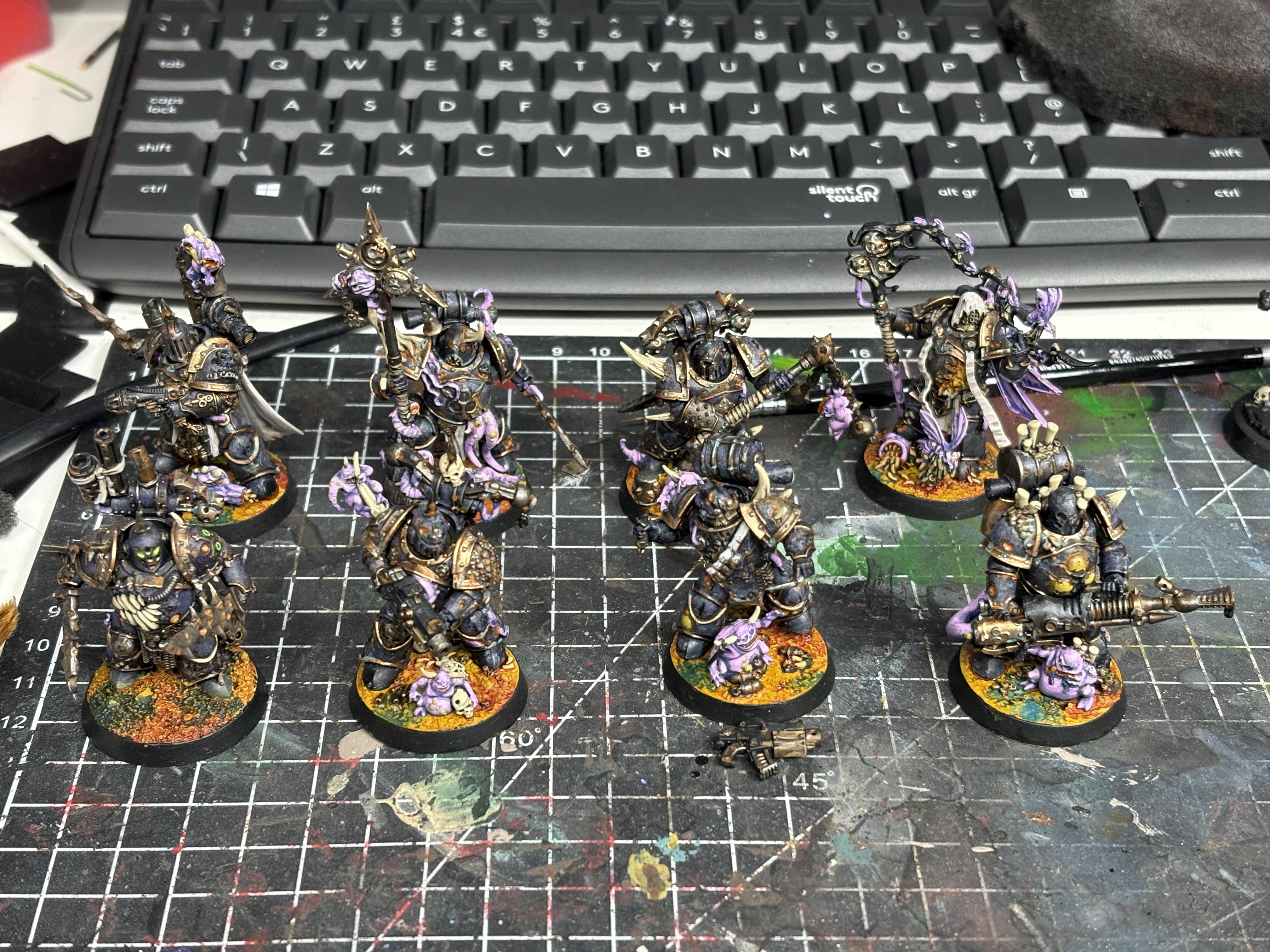 Chaos Space Marines, Kill Team, Plague Marines, Series 3, Space Marine Heroes, Space Marines, Warhammer 40,000, Work In Progress