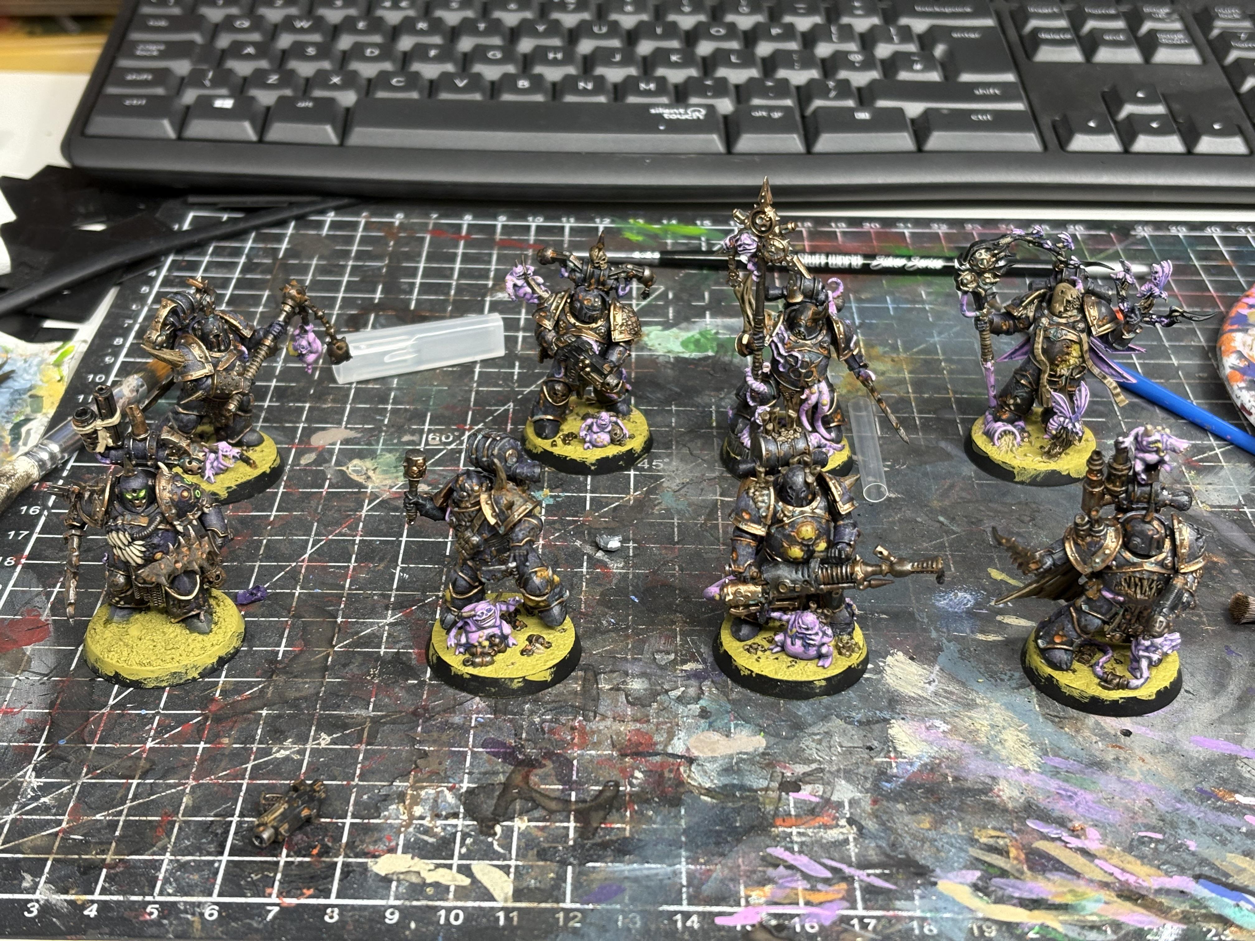 Chaos Space Marines, Kill Team, Plague Marines, Series 3, Space Marine Heroes, Space Marines, Warhammer 40,000, Work In Progress