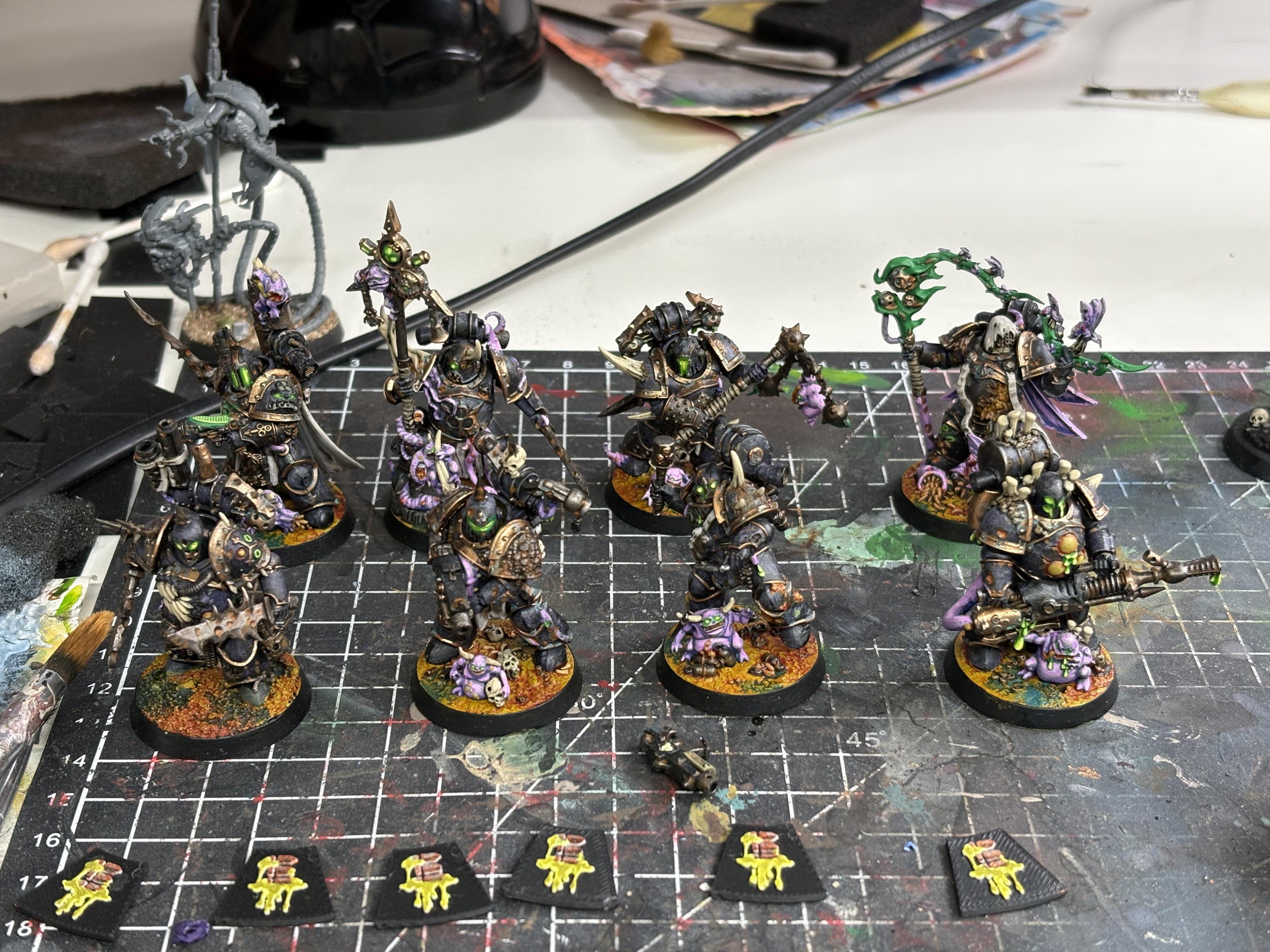 Chaos Space Marines, Death Guard, Kill Team, Plague Marines, Series 3, Space Marine Heroes, Space Marines, Warhammer 40,000, Work In Progress