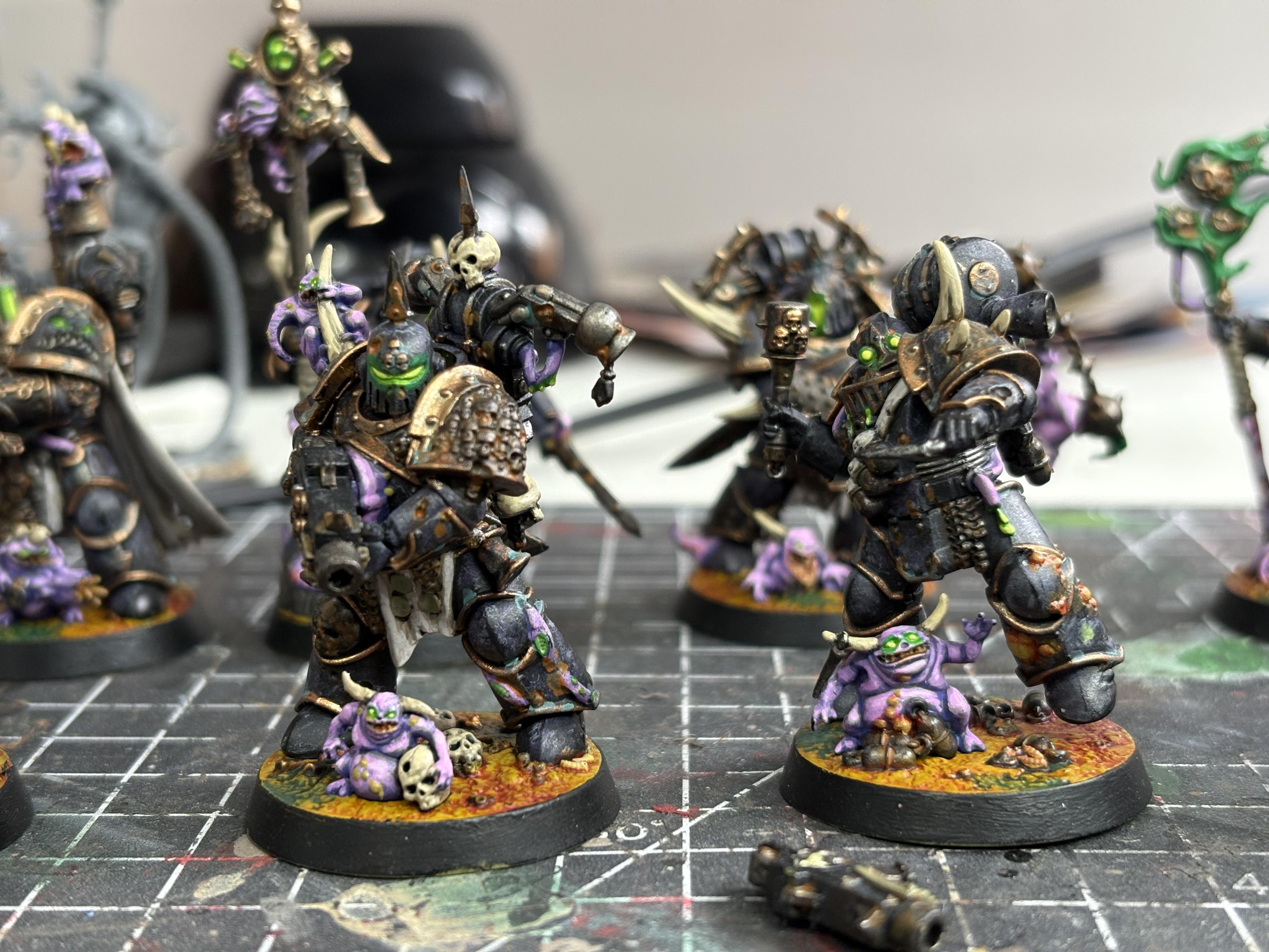 Chaos Space Marines, Death Guard, Kill Team, Plague Marines, Series 3, Space Marine Heroes, Space Marines, Warhammer 40,000, Work In Progress