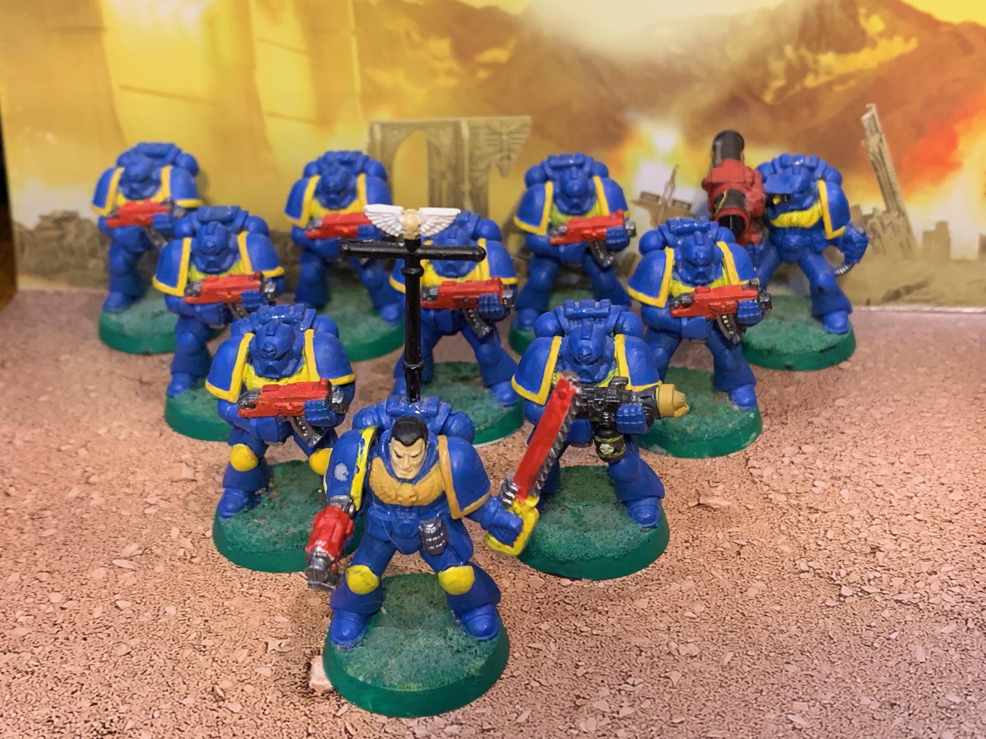 2nd Edition, Oldhammer, Plastic, Space Marines, Starter Set, Ultramarines