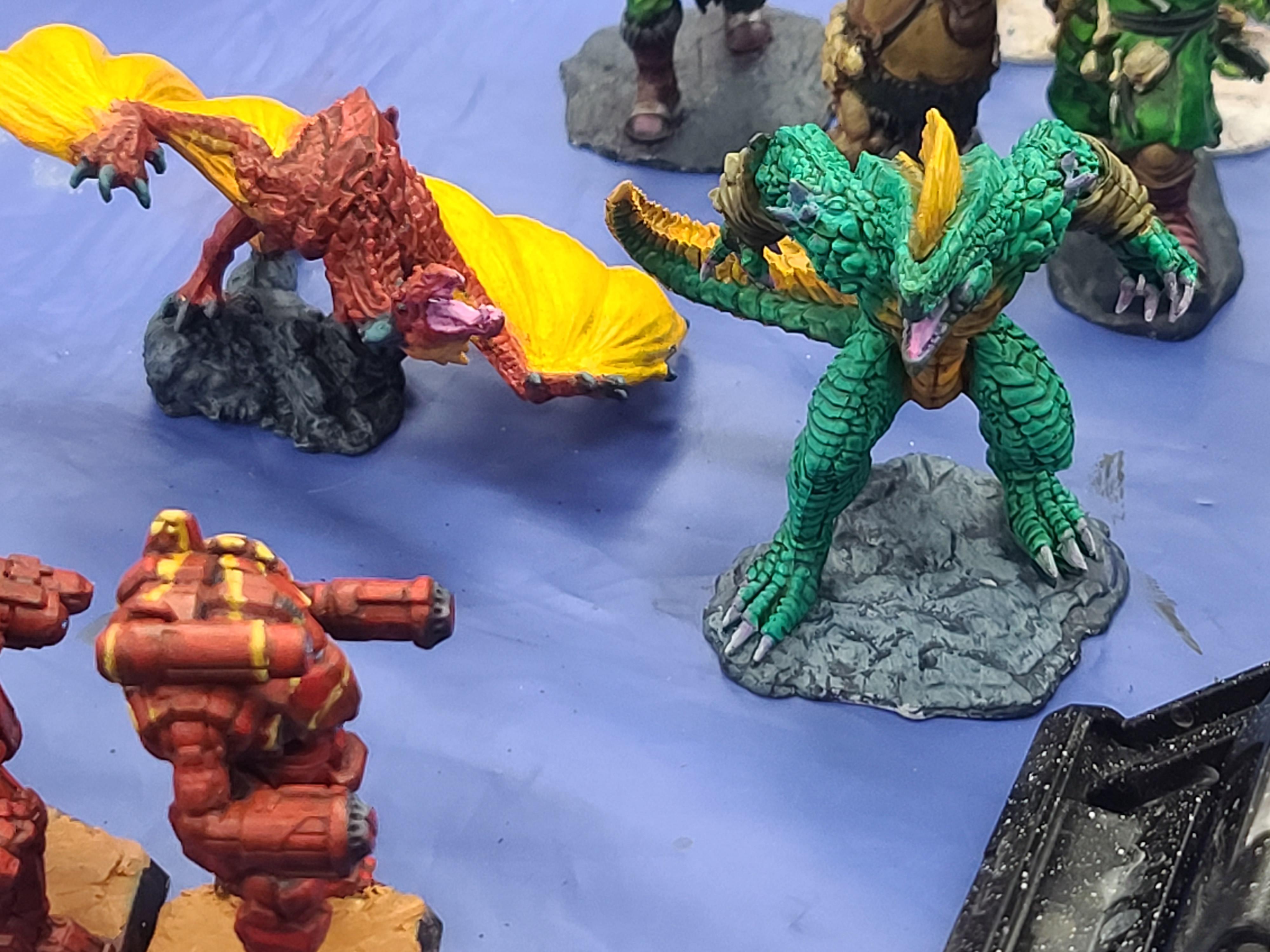 Deep Cuts, Dungeons And Dragons, Lizardman Render, Lizardmen, Nolozurs, Reaper Miniatures, Wyvern