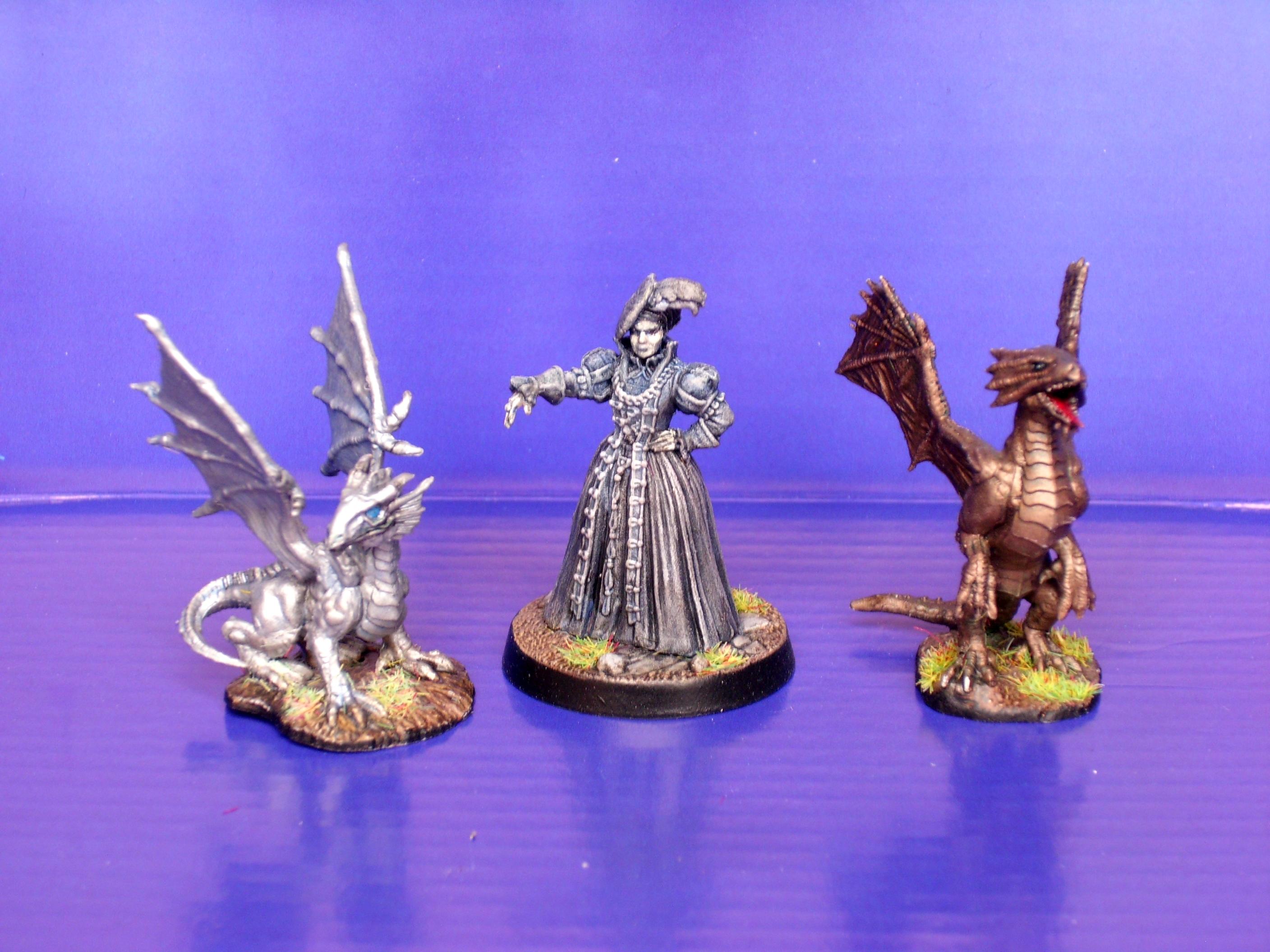 Bronze Dragon, Dragon, Dungeons And Dragons, Monsters, Nolzur's Marvellous Miniatures, Rpg, Silver Dragon, Wyrmlings