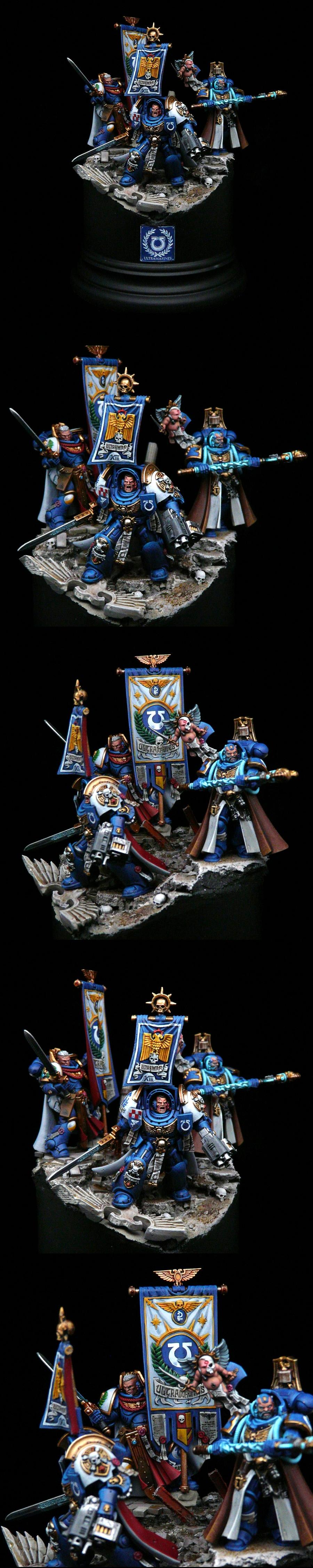 Adeptus Astartes, Librarian, Primaris, Space Marines, Terminator Armor, Ultramarines