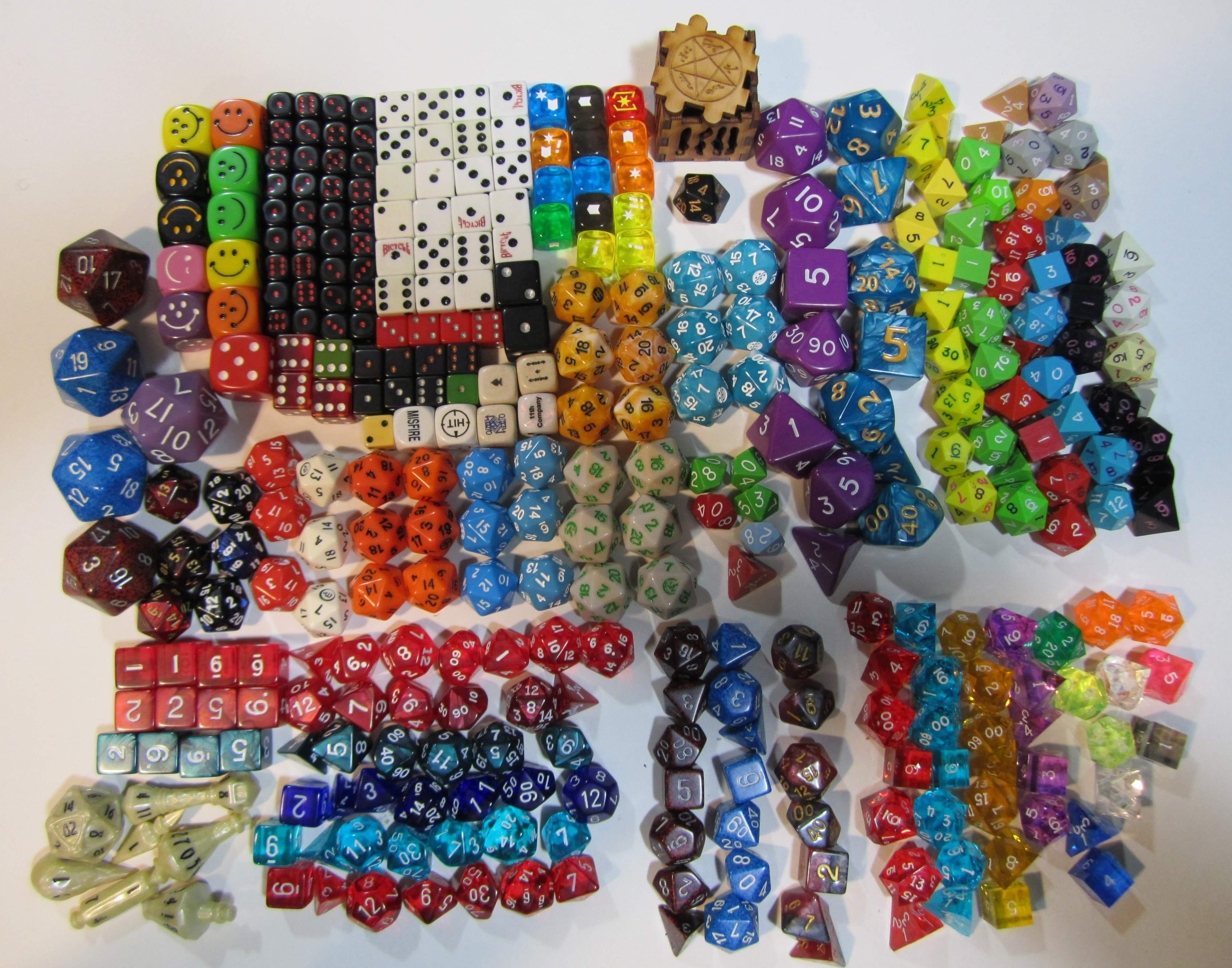 Chessex, Dice, Gamescience, Koplow, Ppolyhedrals, Wizdice