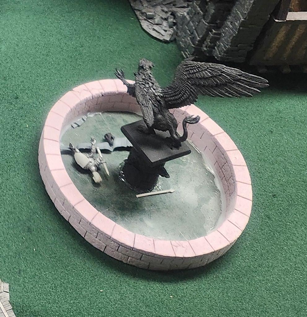 Empire, Fountain, Mordheim, Scratch Build, Statue, Terrain, Water