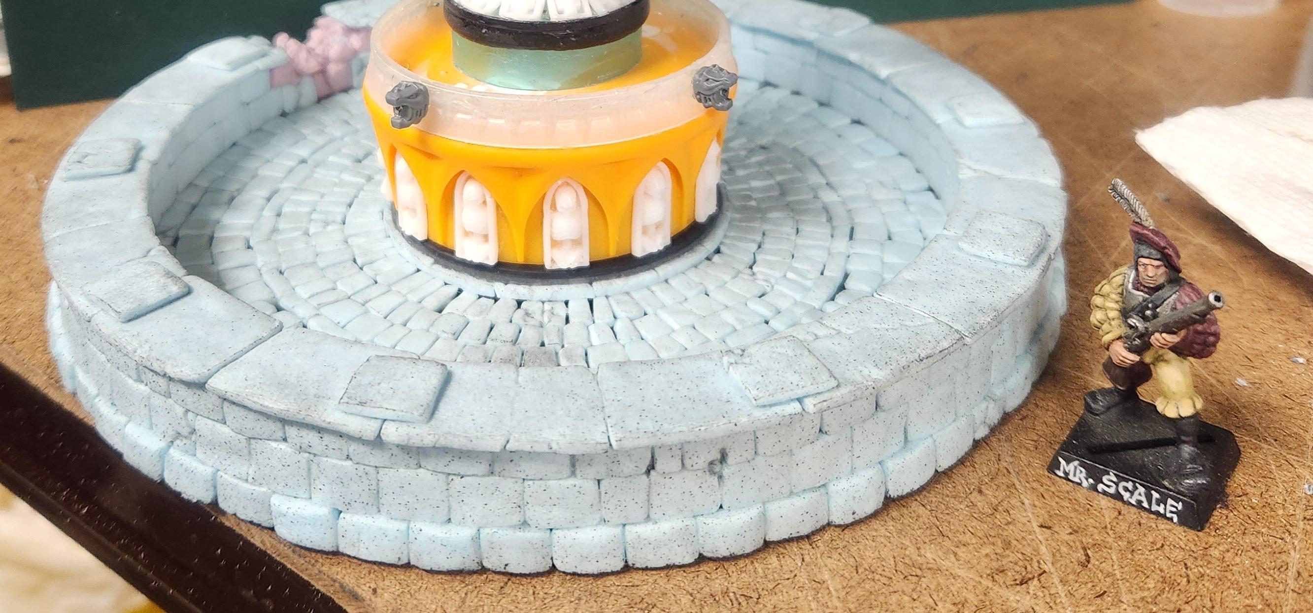 Empire, Fountain, Mordheim, Scratch Build, Statue, Terrain, Water