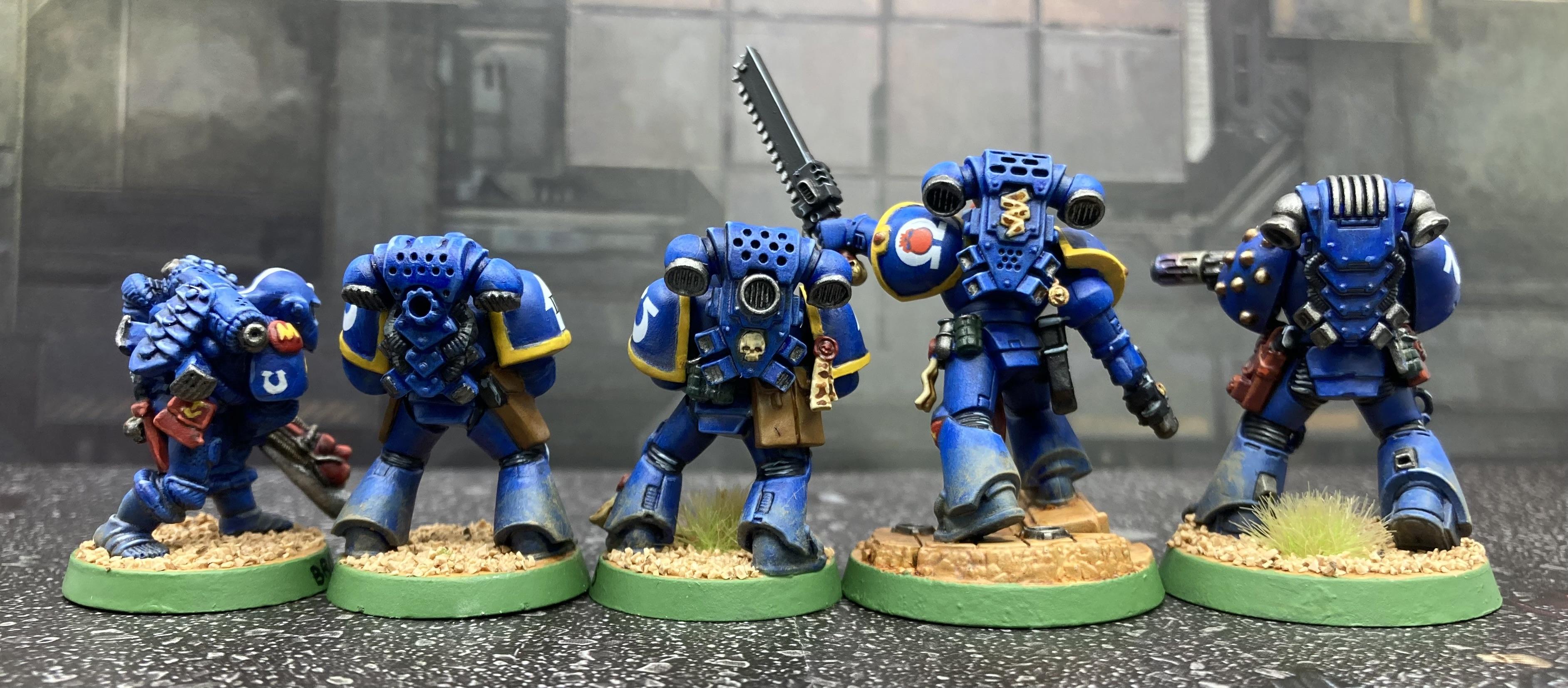 Ultramarines through the years rear