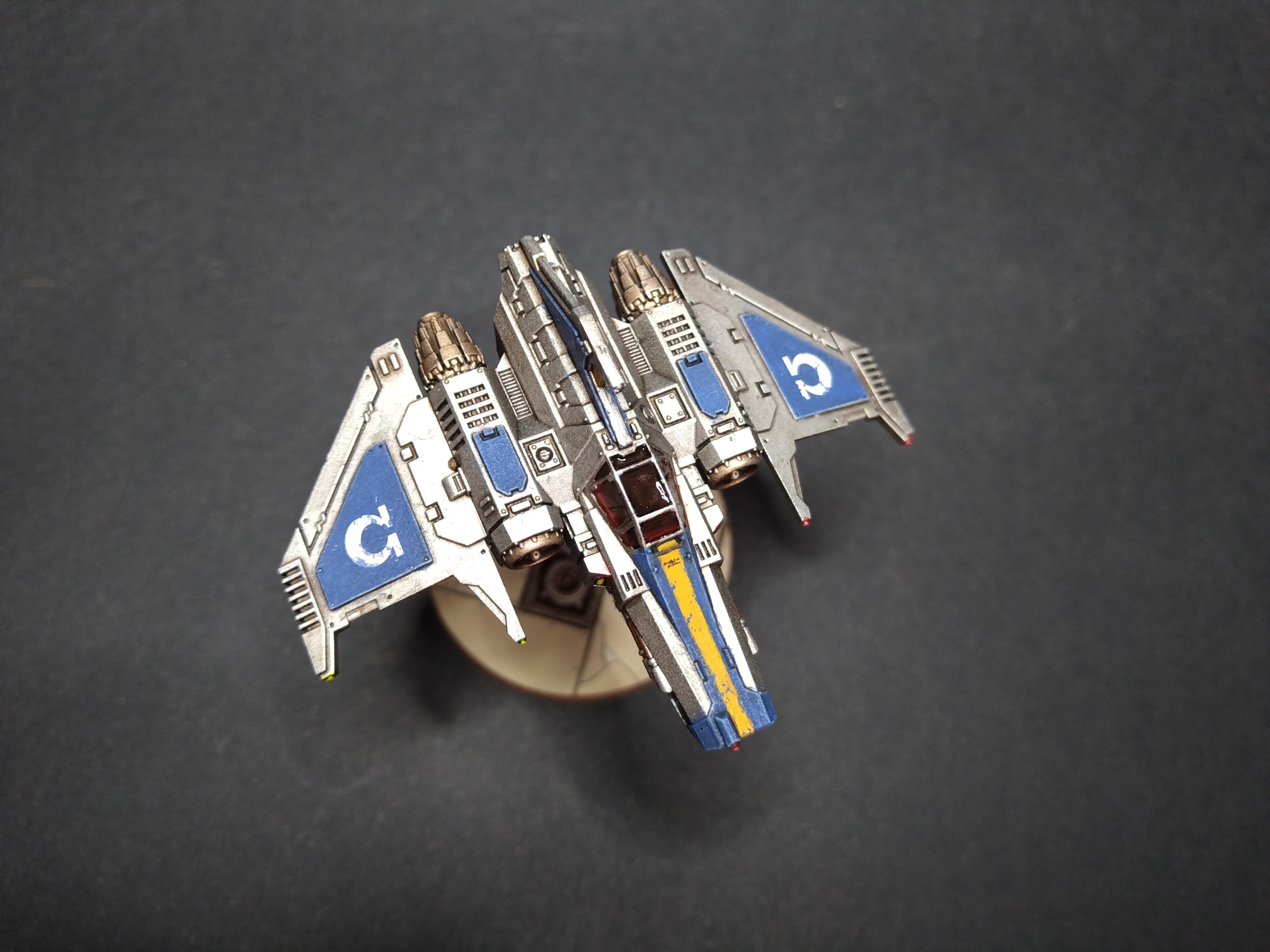 Gold Leader, Legions Imperialis, Silver, Ultramarines, Xiphon Interceptor