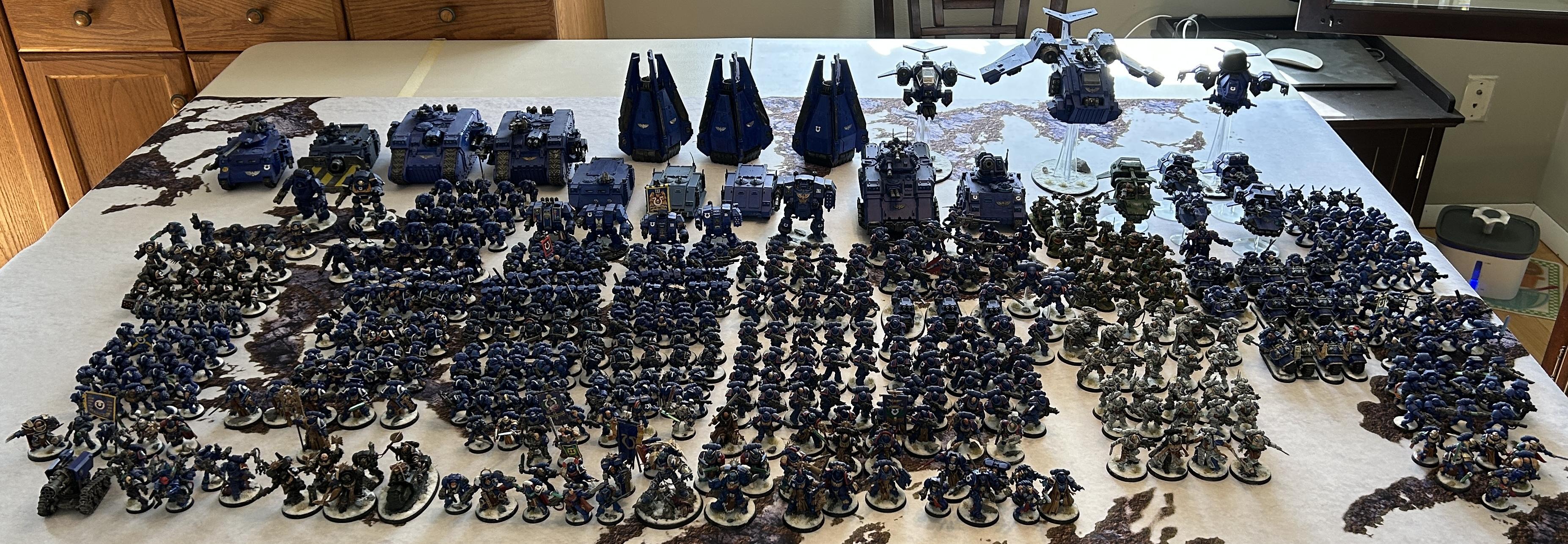 Army, Hat, Space Marines, Ultramarines