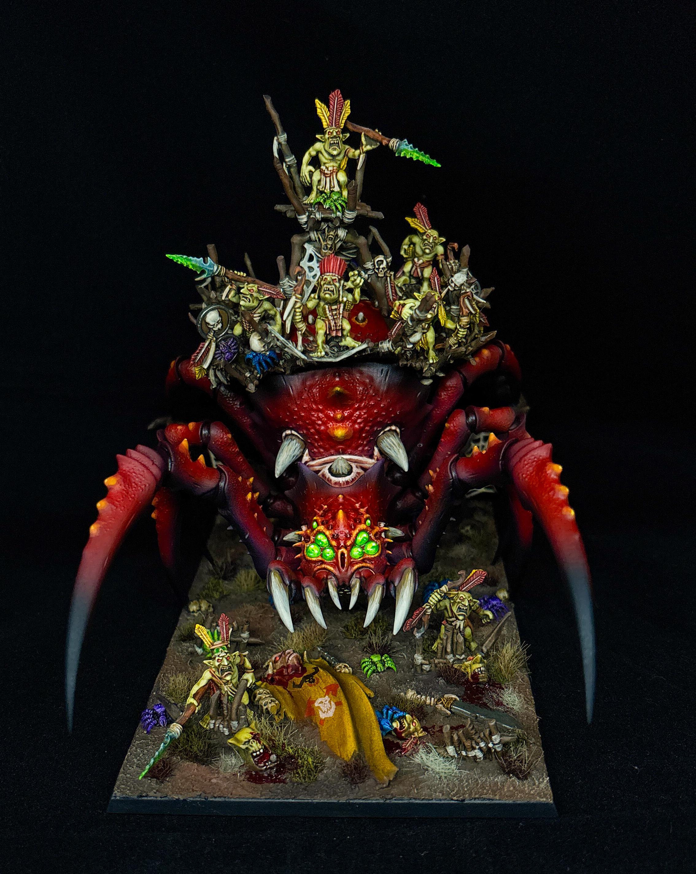 Arachnarok Spider, Badlands Orc And Goblin Tribe, Krimzon Sunz
