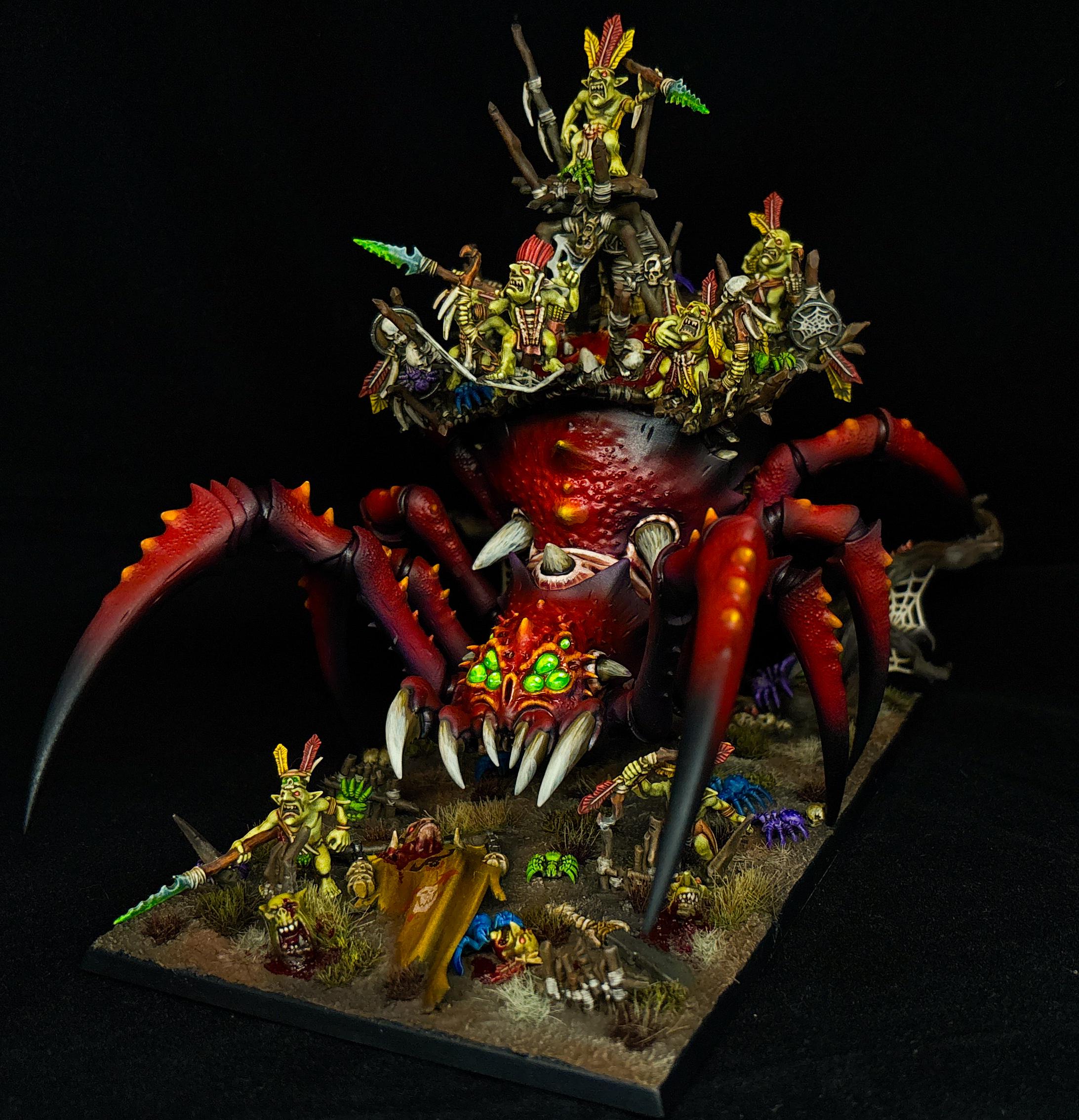 Arachnarok Spider, Badlands Orc And Goblin Tribe, Krimzon Sunz