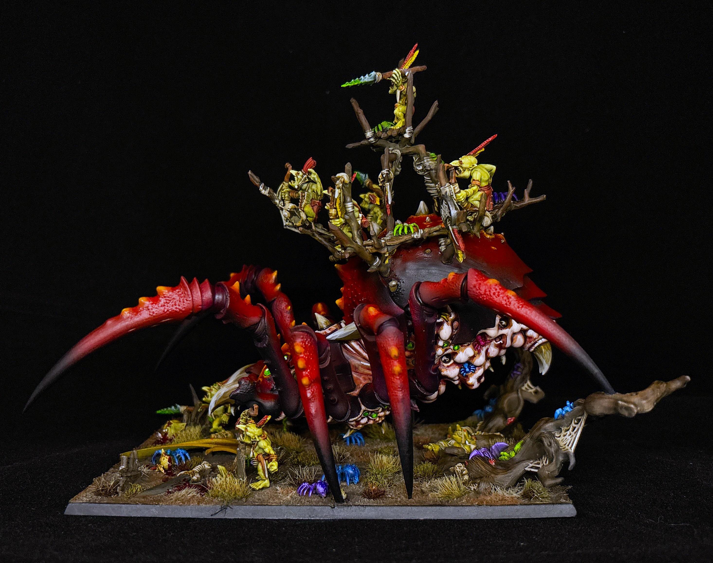 Arachnarok Spider, Badlands Orc And Goblin Tribe, Krimzon Sunz