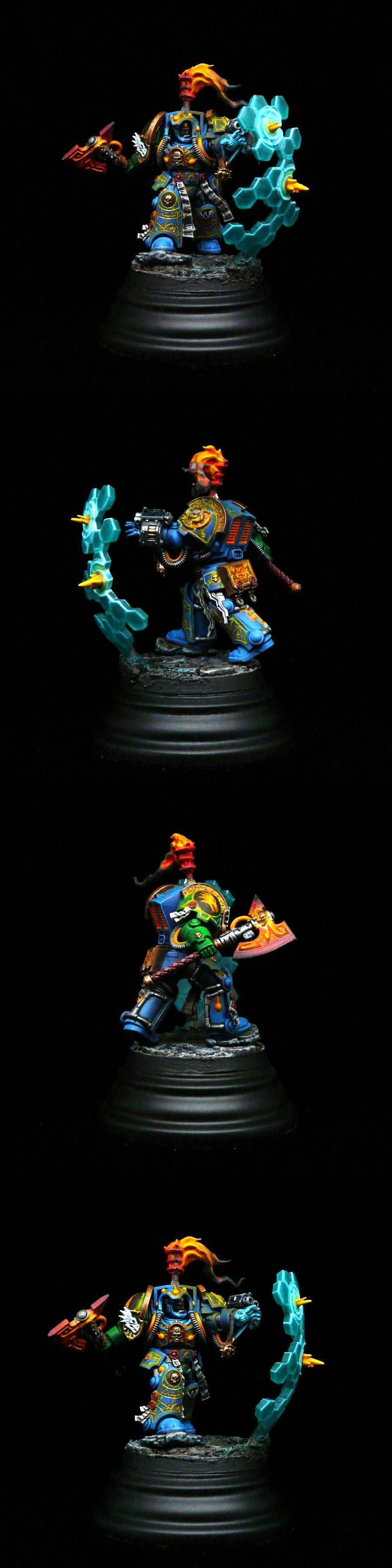 Salamanders librarian in terminator armor 