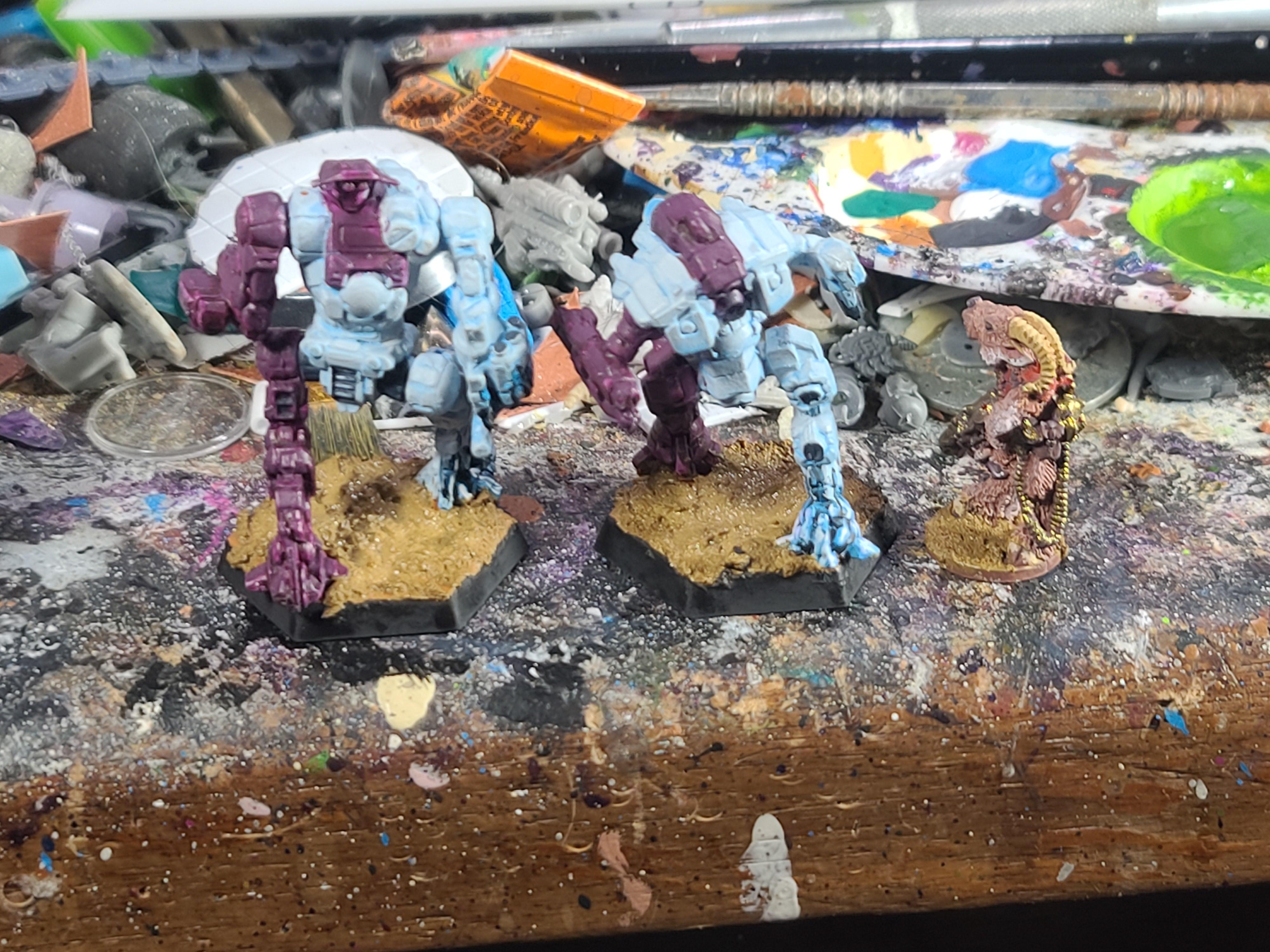 Axeman, Battletech, Catalyst Game Labs, Goat Man, Mech, Nightsky, Sci Fi, Unknown Caster-sculptor, Warriors