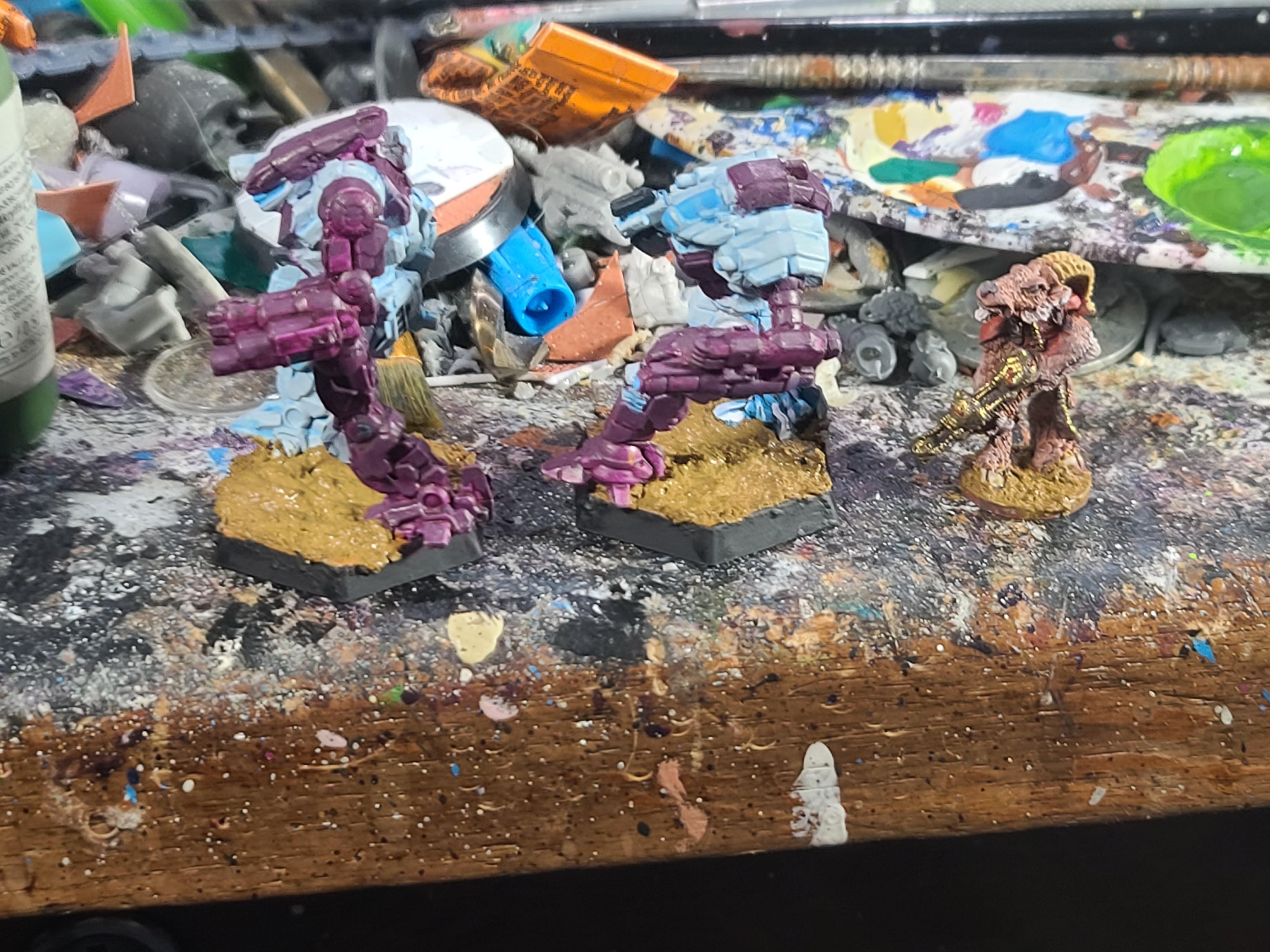 Axeman, Battletech, Catalyst Game Labs, Goat Man, Mech, Nightsky, Sci Fi, Unknown Caster-sculptor, Warriors