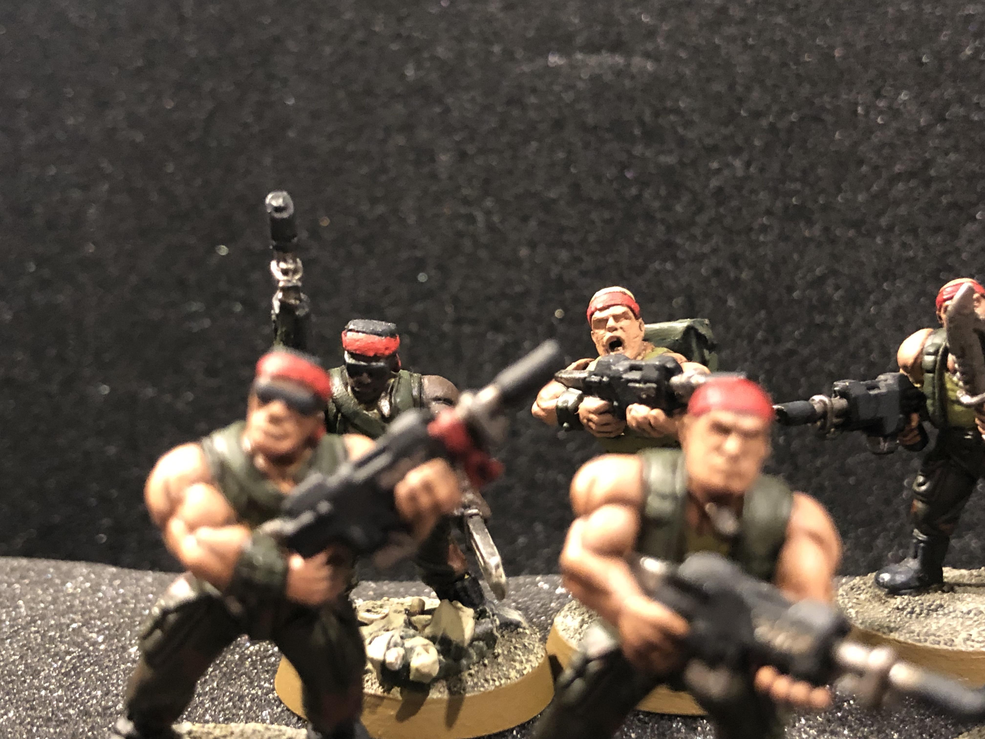 69, Astra Militarum, Badass, Bandana, Camouflage, Catachan, Catachan 69, Catachan Jungle Fighters, Flamer, Imperial Guard, Jungle, Knife, Lasgun, Retro, Sergeant, Squad, Tattoo