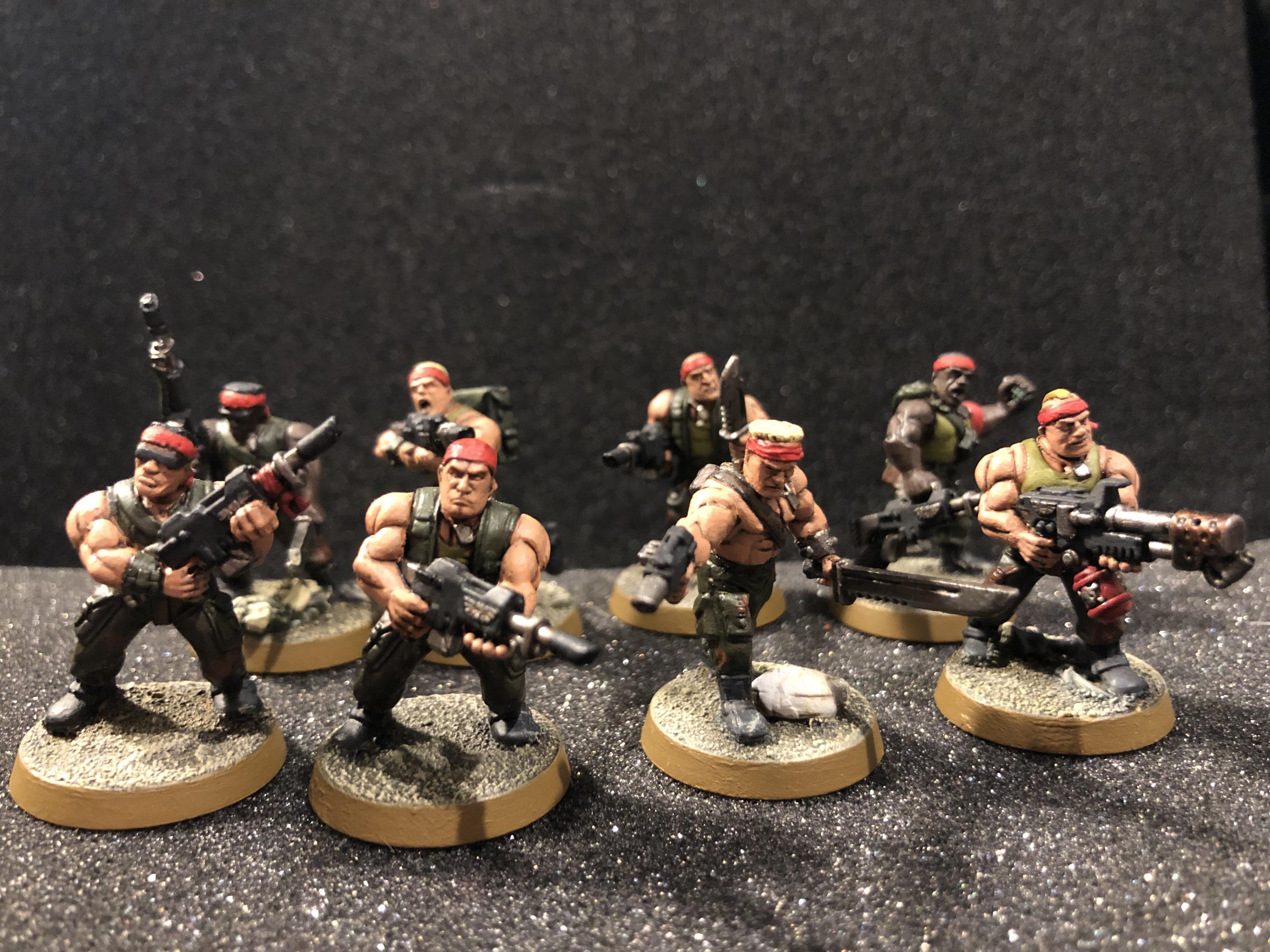 69, Astra Militarum, Badass, Bandana, Camouflage, Catachan, Catachan 69, Catachan Jungle Fighters, Flamer, Imperial Guard, Jungle, Knife, Lasgun, Retro, Sergeant, Squad, Tattoo
