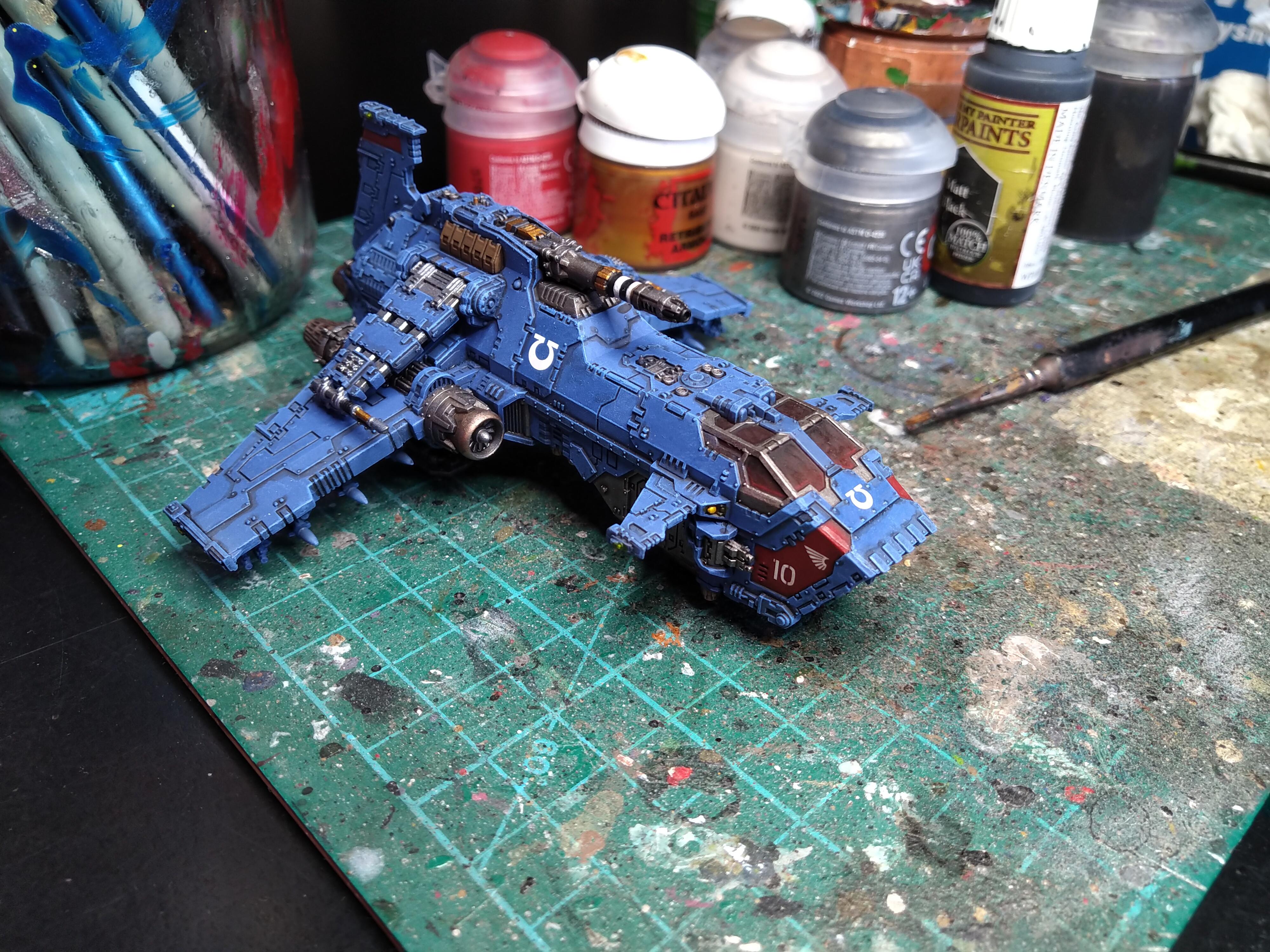 Gunship, Legions Imperialis, Thunderhawk, Ultramarines, Work In Progress