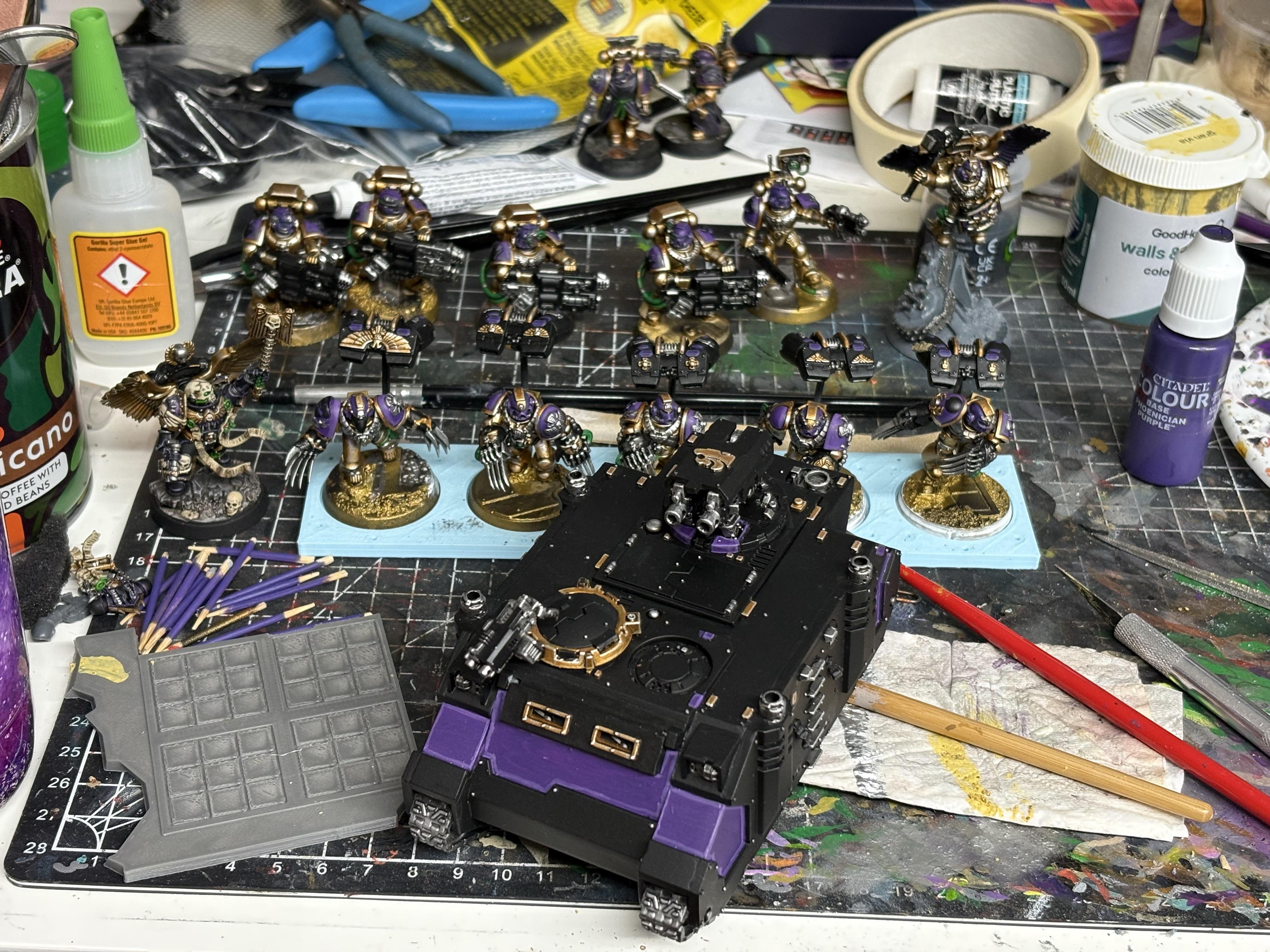 Devastators, Gravcannon, Jump Captain, Razorback, Space Marines, Vanguard Veterans, Void Panthers, Warhammer 40,000, Work In Progress
