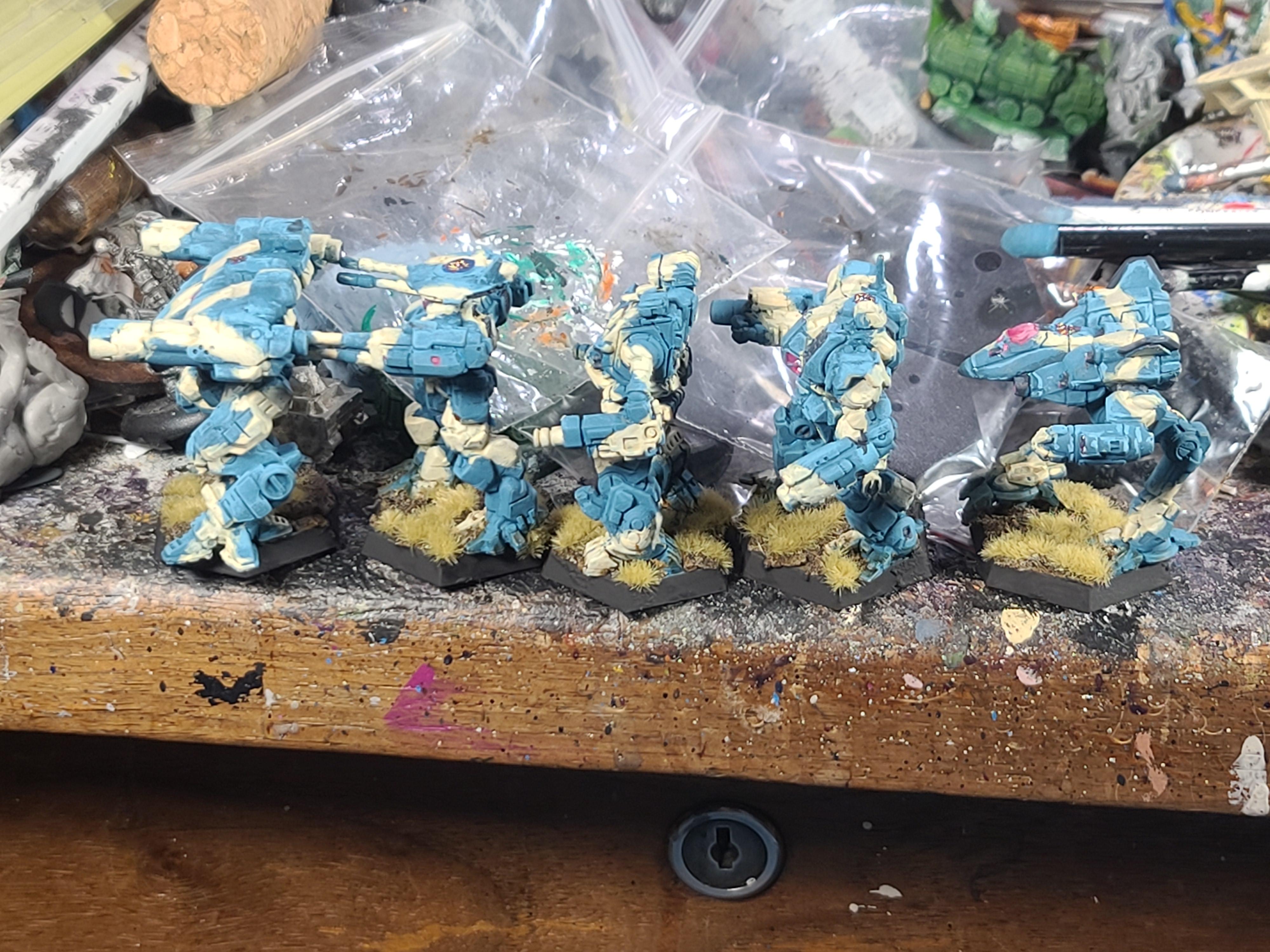 Battletech, Black Python, Blue Camo, Catalyst Game Labs, Clan Nova Cat, Grizzly, Hellbringer, Kraken, Loki, Mech, Rifleman Iic, Tan Camo