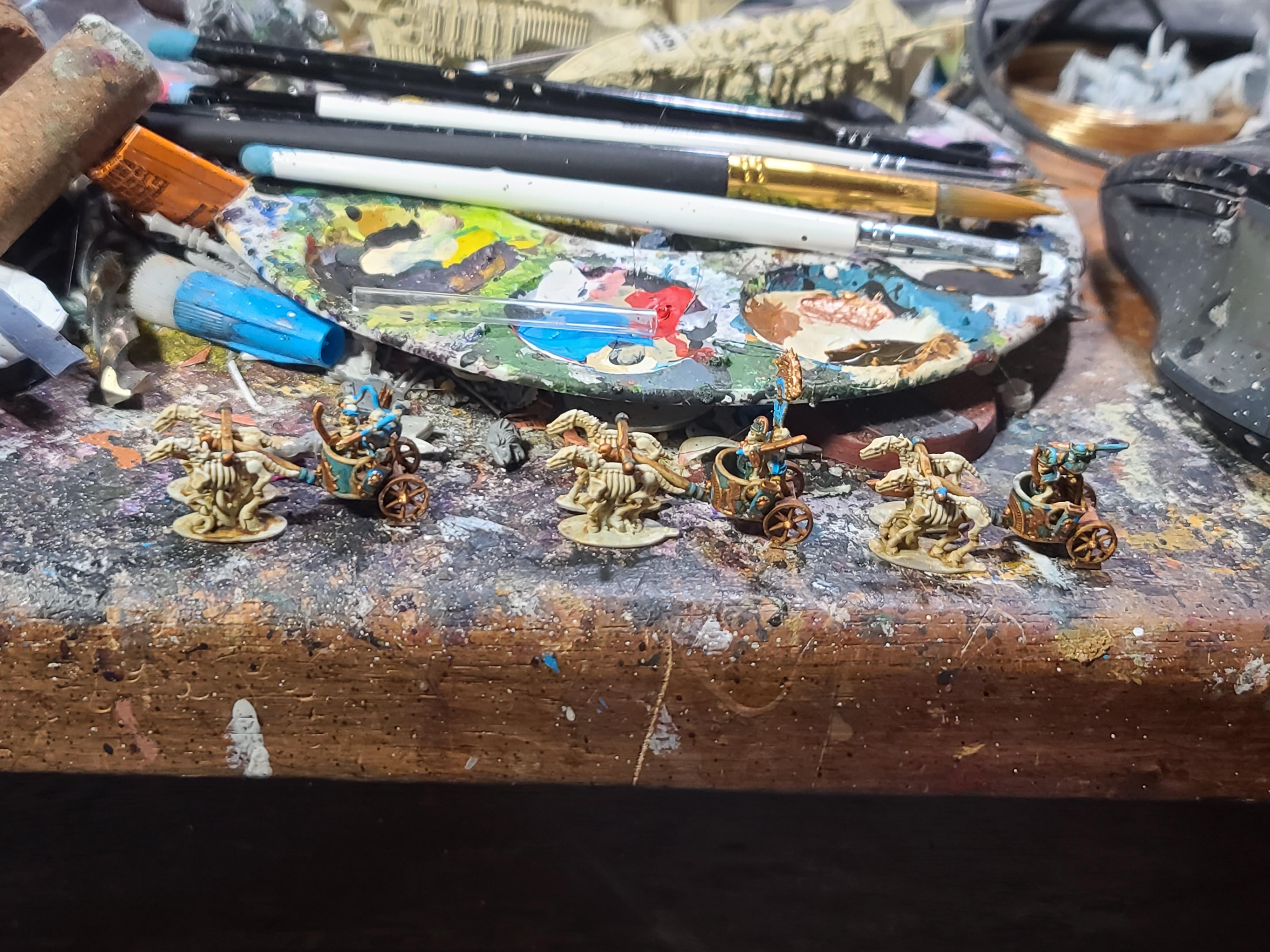 10mm, 3d Prints, Chariots, Greenskin Miniatures, Marvelous Minipaints, Skeletons, Tomb Kings, Undead, Warmaster