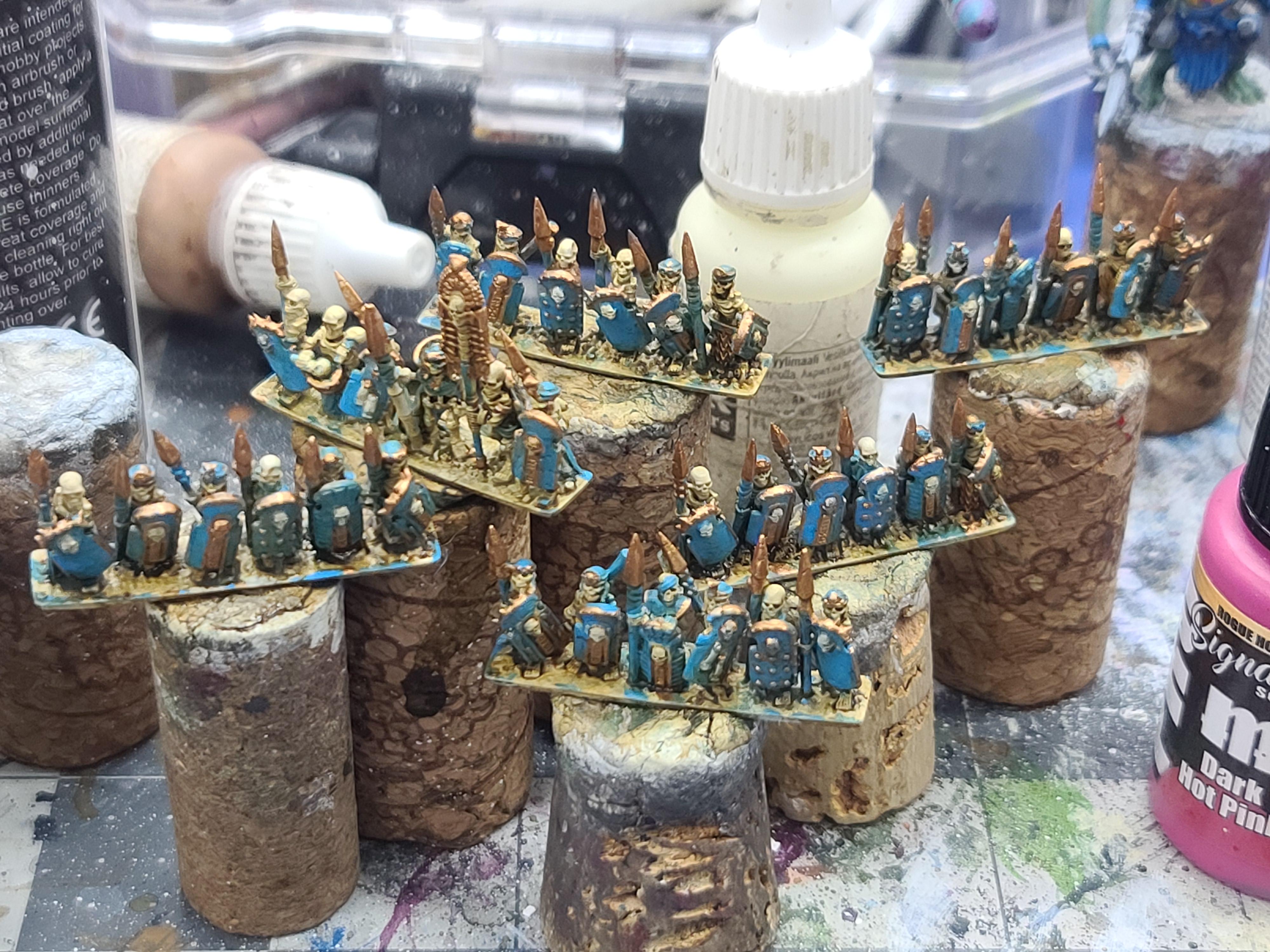 10mm, 3d Prints, Greenskin Miniatures, Marvelous Minipaints, Skeleton Warriors, Skeletons, Tomb Kings, Undead, Warmaster