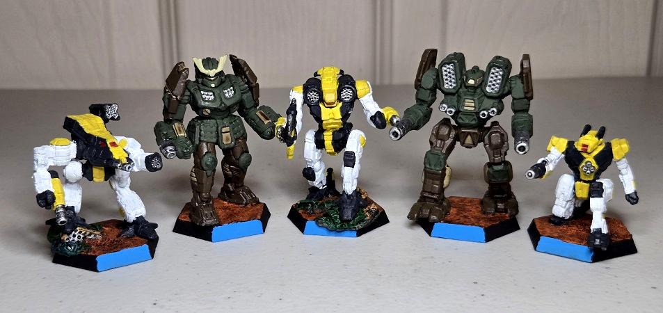 Axman, Battletech, Bushwacker, Hatamoto-chi, Mauler, Wolfhound