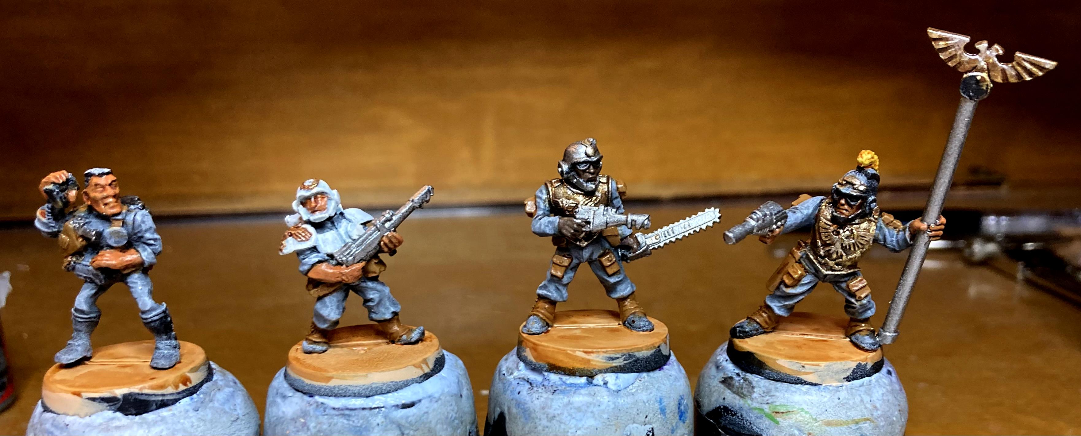 Command Squad, Imperial Army, Imperial Guard, Necromunda Spiders, Oldhammer, Rogue Trader