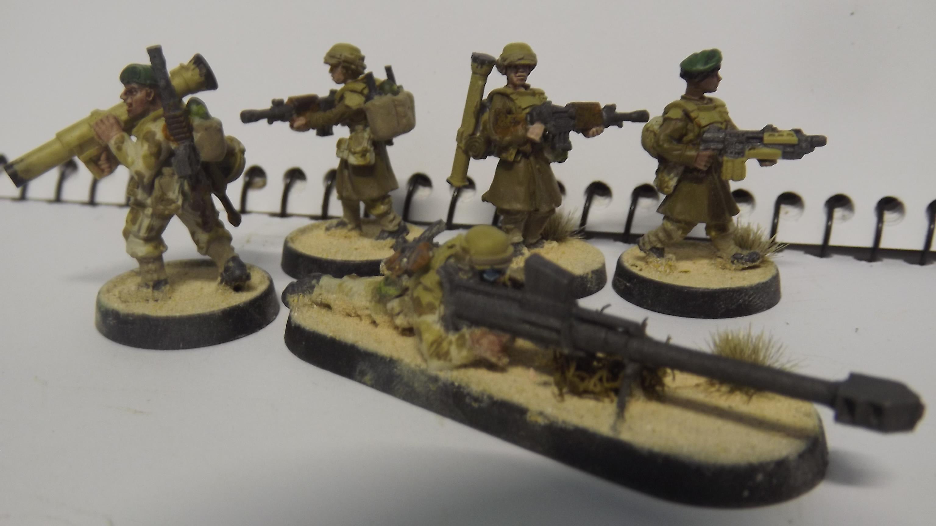 Anti Tank Rifle, Anvil Industry, Greatcoat, Guardsmen, Imperial Guard, Infantry, Light Machinegun, Recoiless Rifle, Shovel, Victoria Miniatures