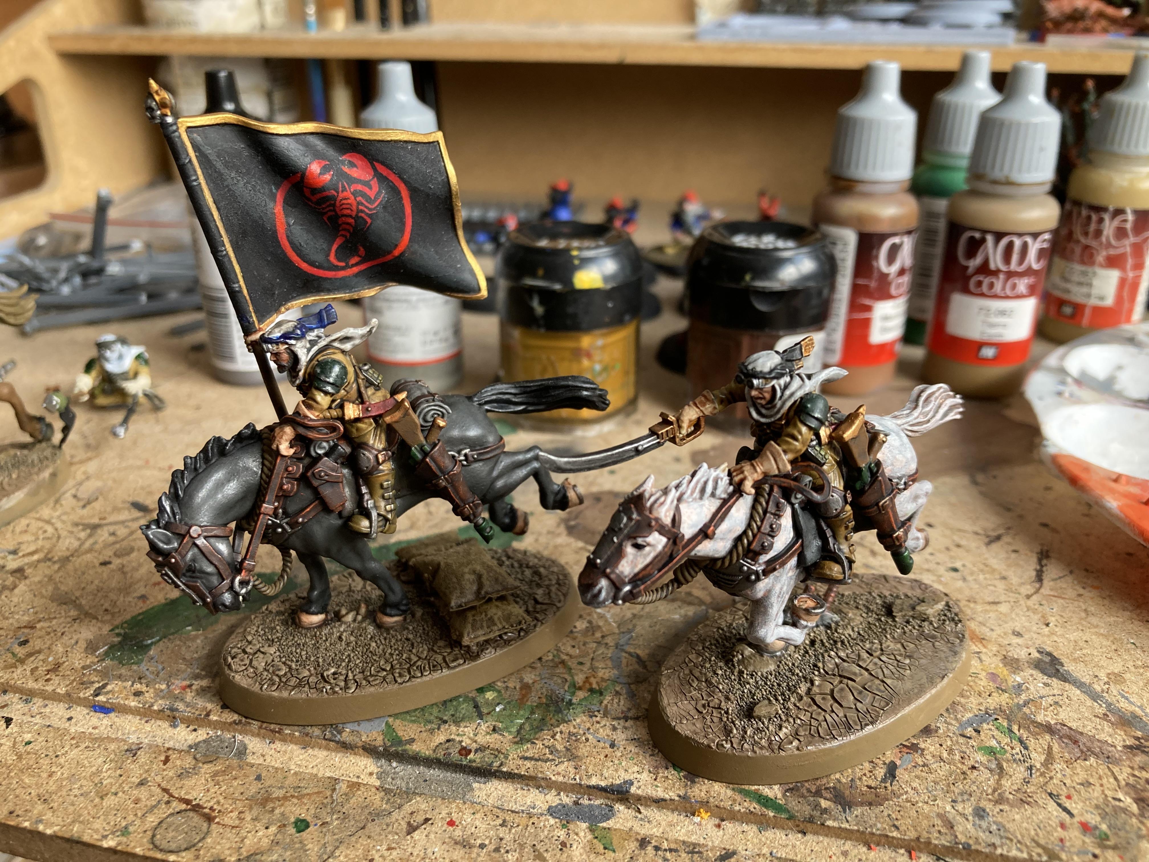 Desert Scorpions, Imperial Guard, Rough Riders, Victoria Miniatures, Work In Progress