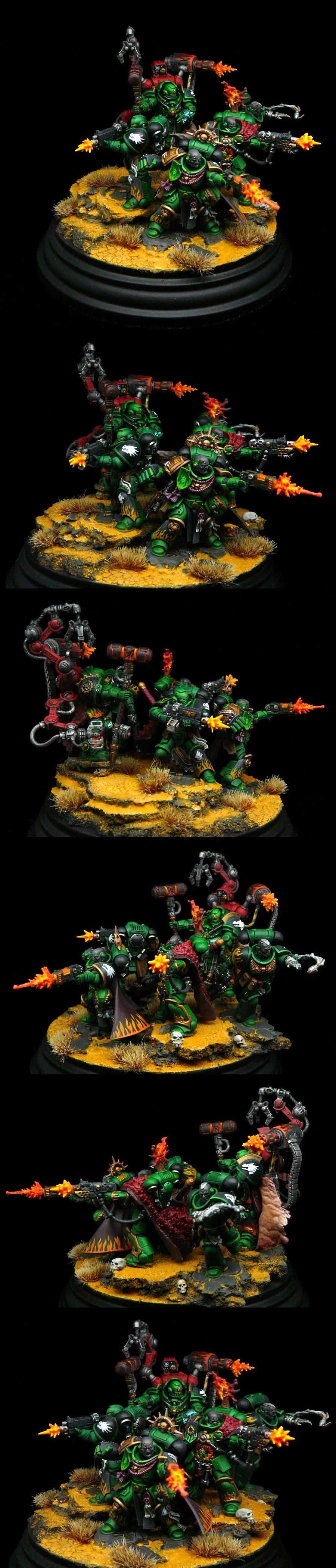 Adeptus Astartes, Diorama, Primaris, Salamanders, Space Marines, Techmarine