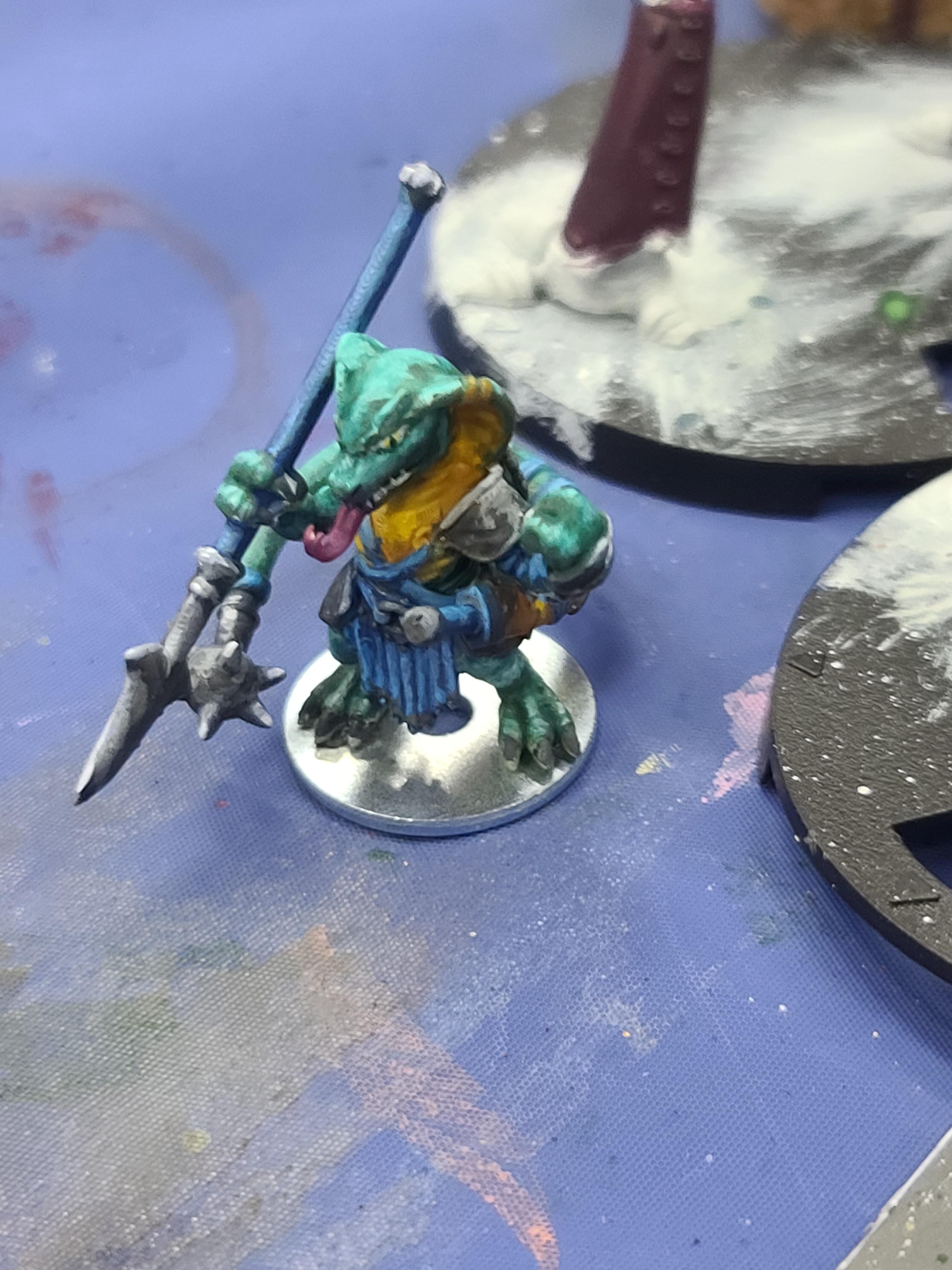 Animal Adventurers, Dungeons And Dragons, Mgs Miniatures, Snake, Spear, Velrock, Warriors