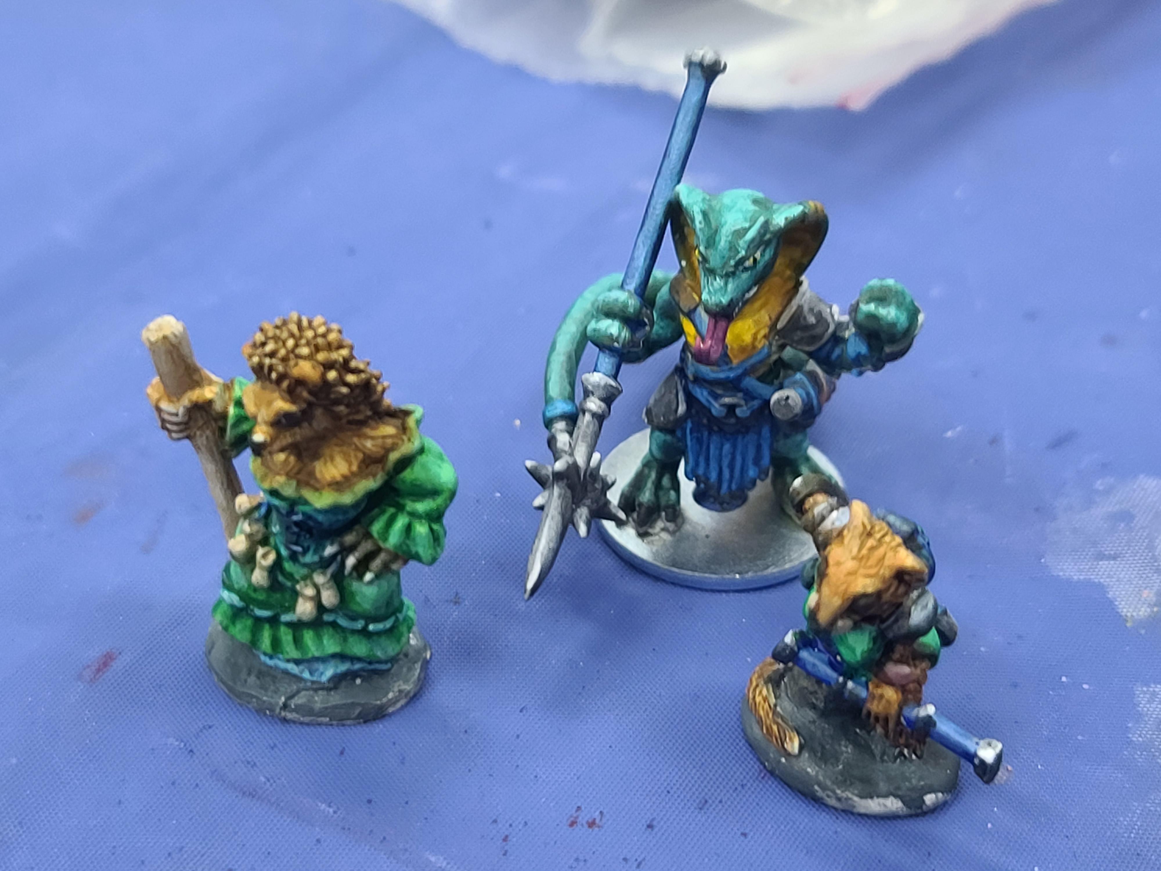 Animal Adventurers, Burrows And Badgers, Dungeons And Dragons, Hedgehog, Mgs Miniatures, Mouse, Oathsworn Miniatures, Snake, Spear, Velrock, Warriors
