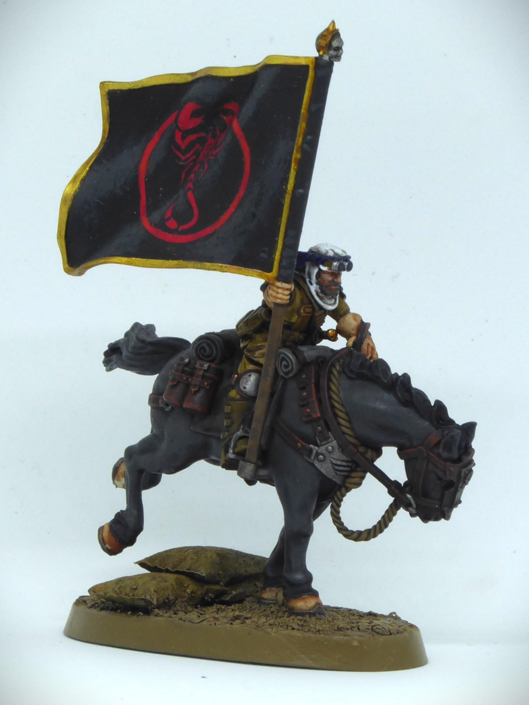 331st Infantry Regiment, Banner, Desert Scorpions, Imperial Guard, Rough Riders, Tallarn Desert Raiders, Victoria Miniatures, Warhorse