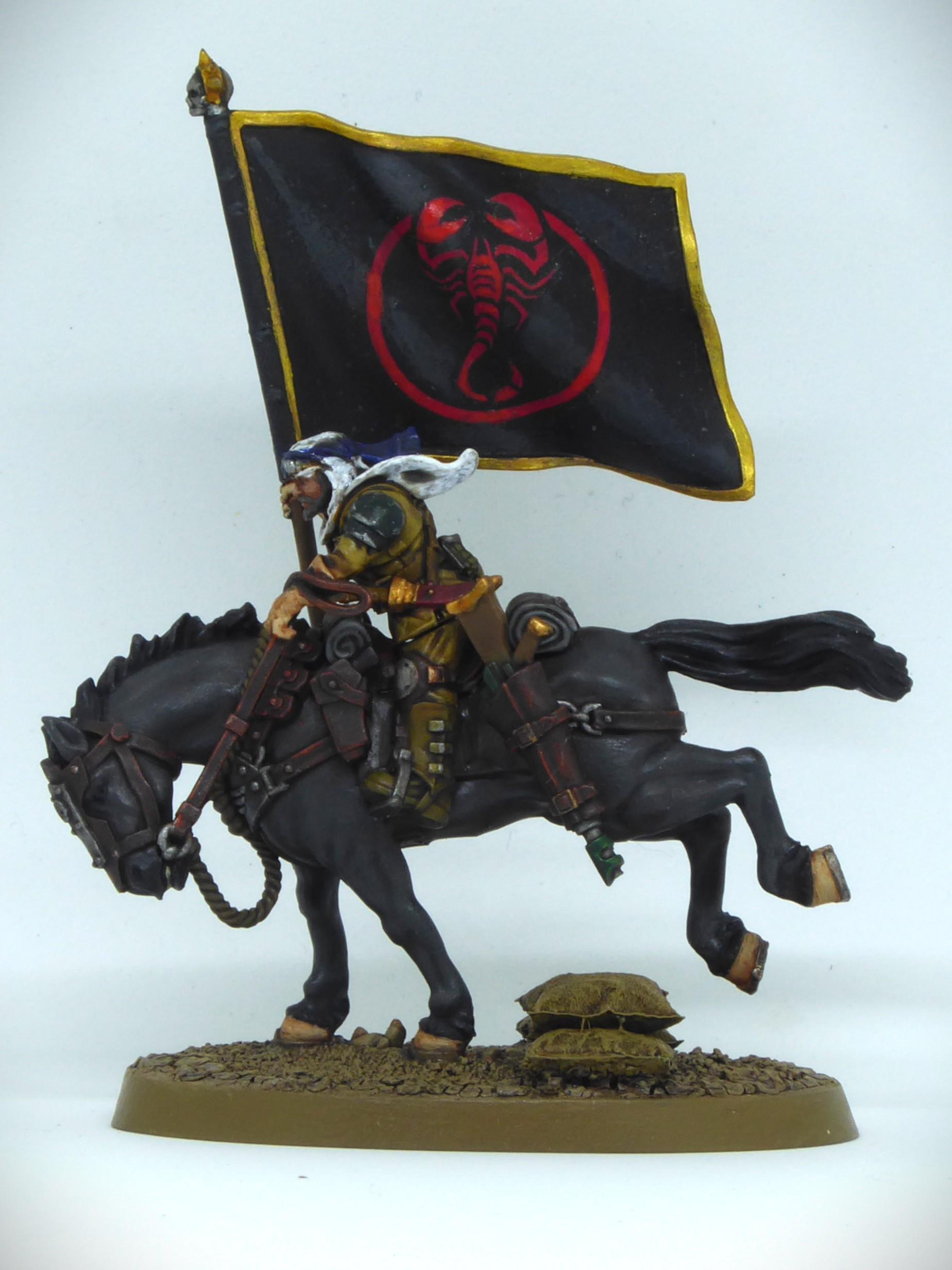 331st Infantry Regiment, Banner, Desert Scorpions, Imperial Guard, Rough Riders, Tallarn Desert Raiders, Victoria Miniatures, Warhorse
