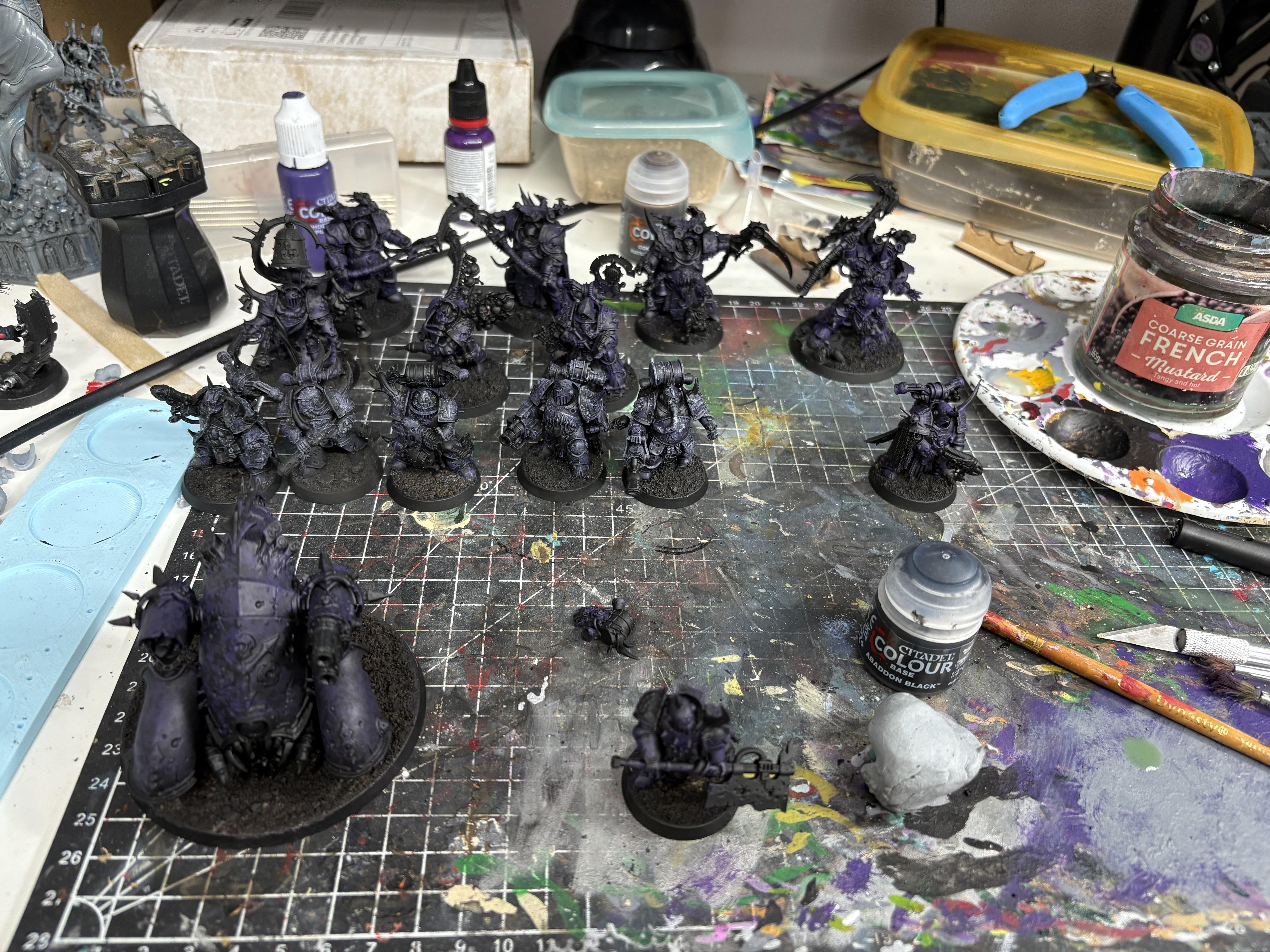Chaos Space Marines, Death Guard, Plague Marines, Space Marines, Warhammer 40,000, Work In Progress
