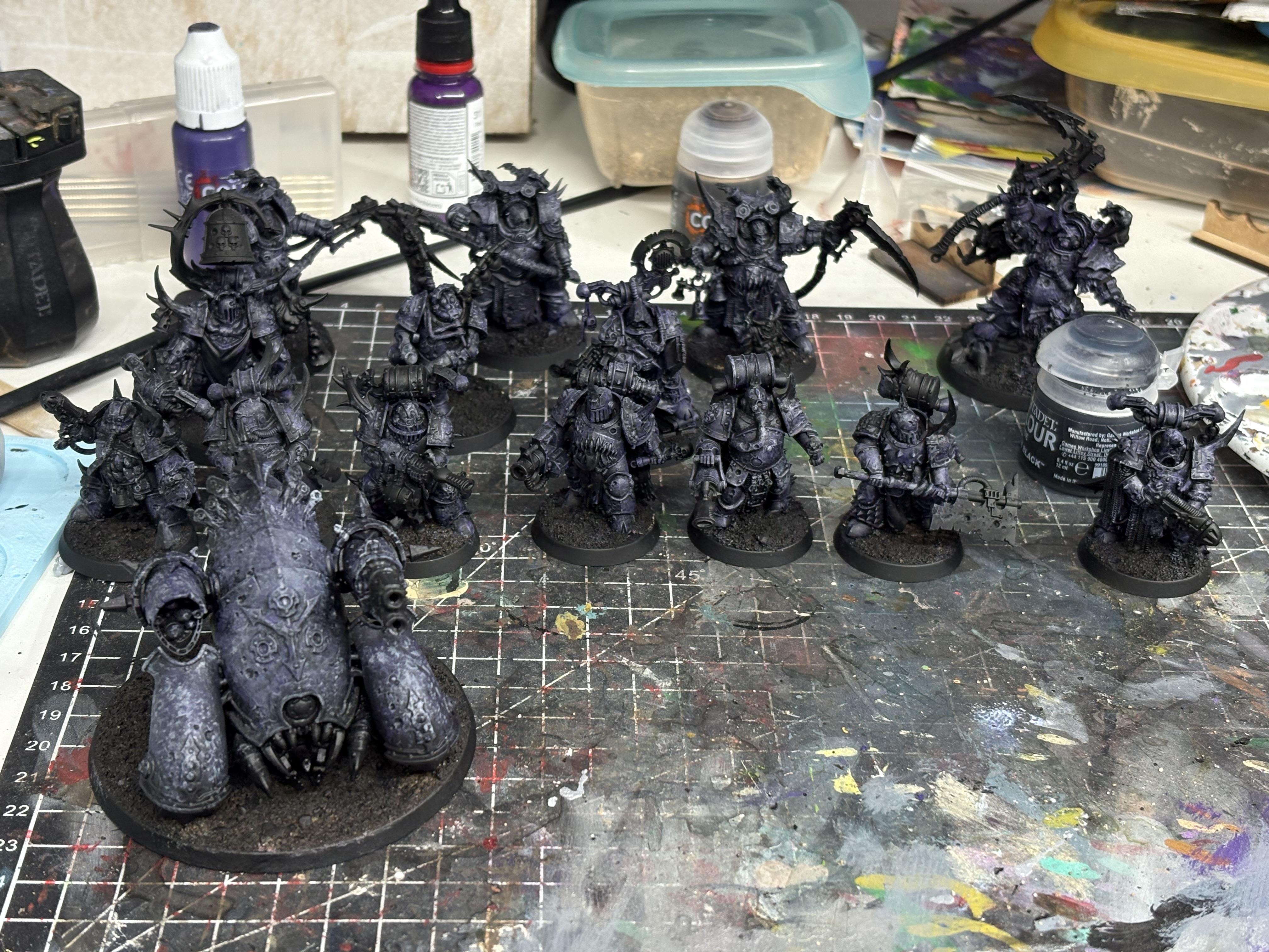 Chaos Space Marines, Death Guard, Plague Marines, Space Marines, Warhammer 40,000, Work In Progress