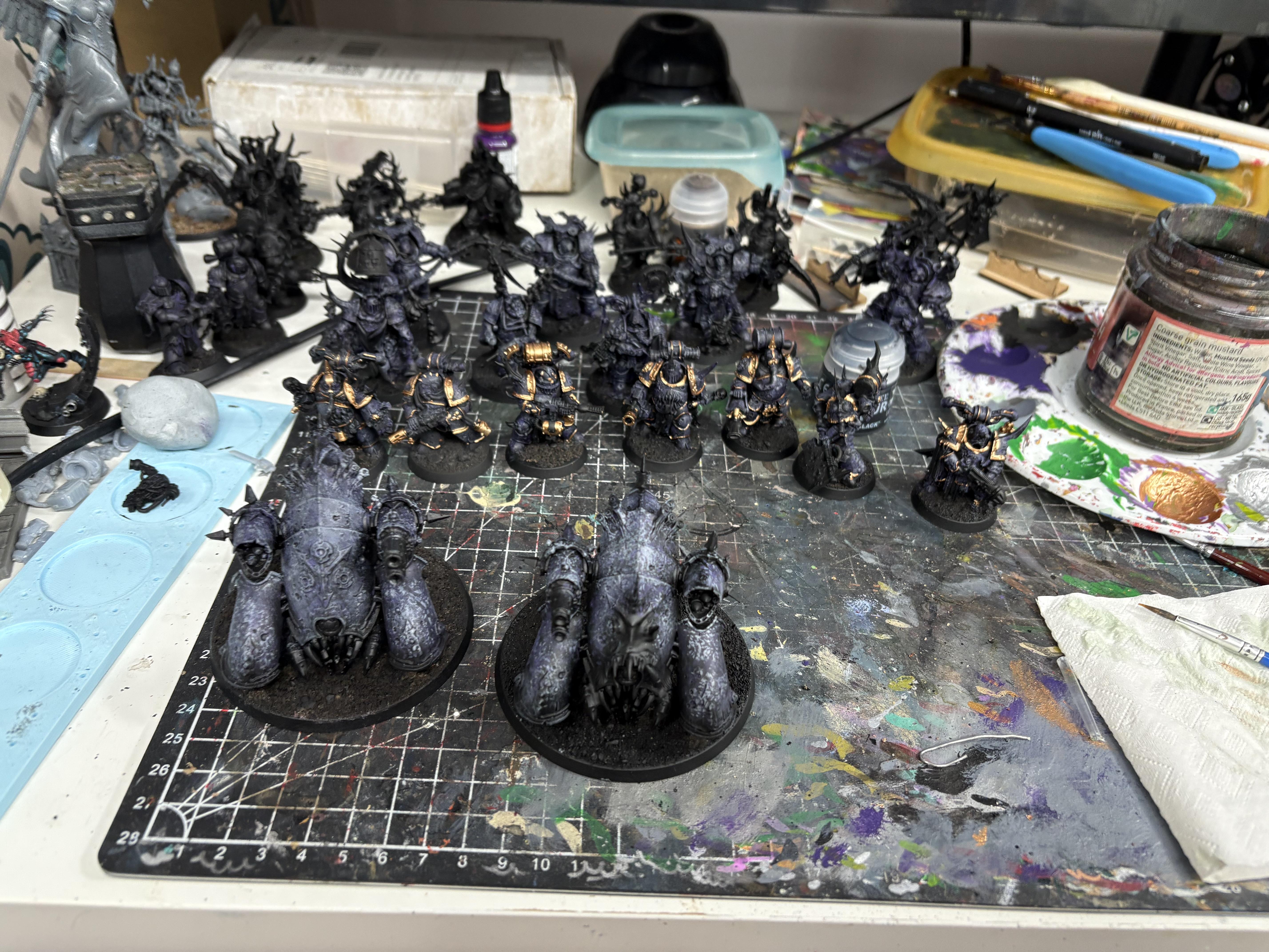 Chaos Space Marines, Death Guard, Plague Marines, Space Marines, Warhammer 40,000, Work In Progress