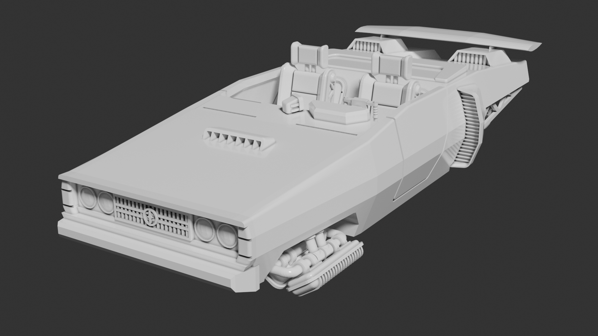 Flying car render WIP