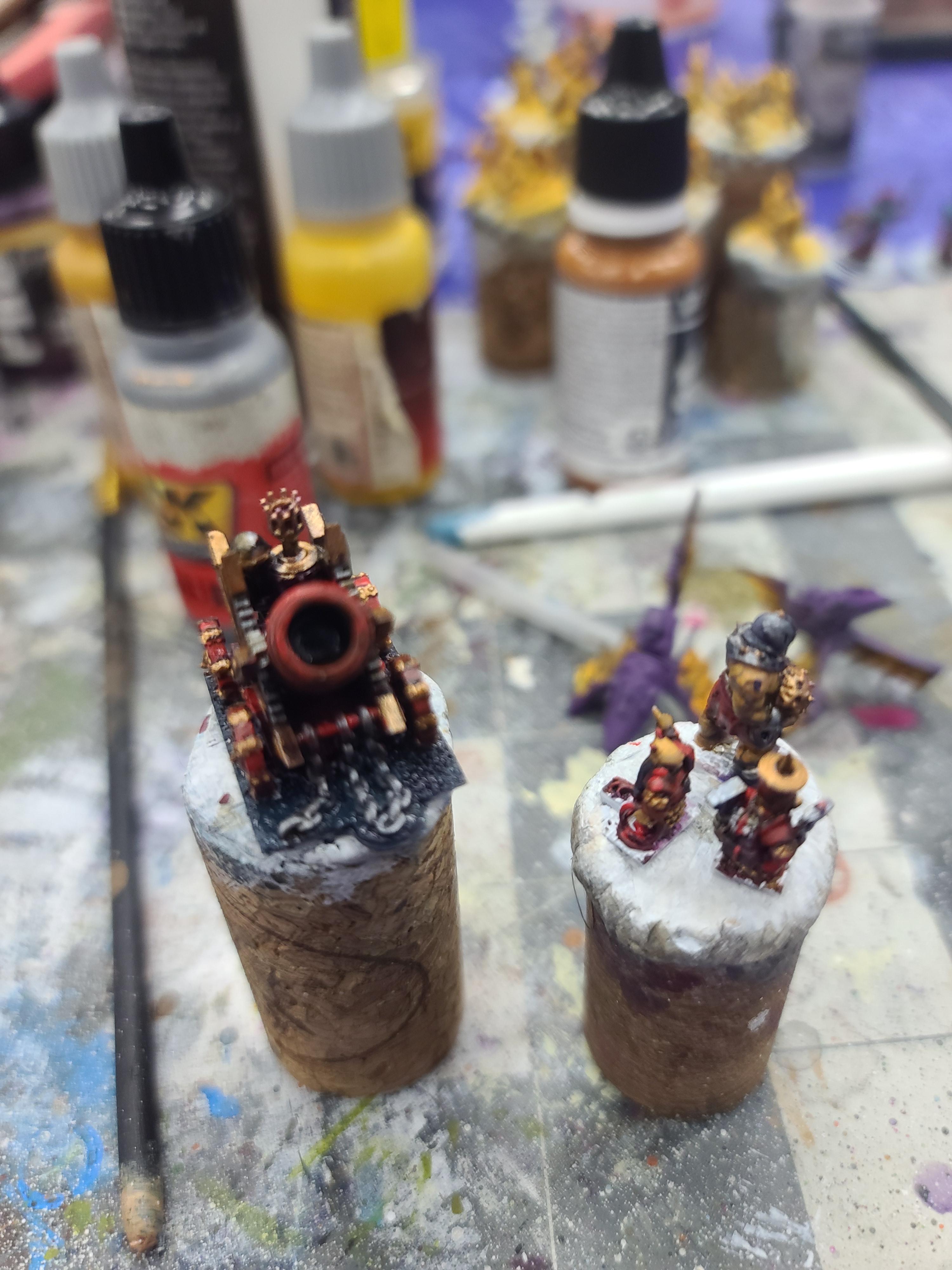 10mm, Chaos Dwarf, Earthshaker Cannon, Forest Dragon Design, Marvelous Minipaints, Warmaster