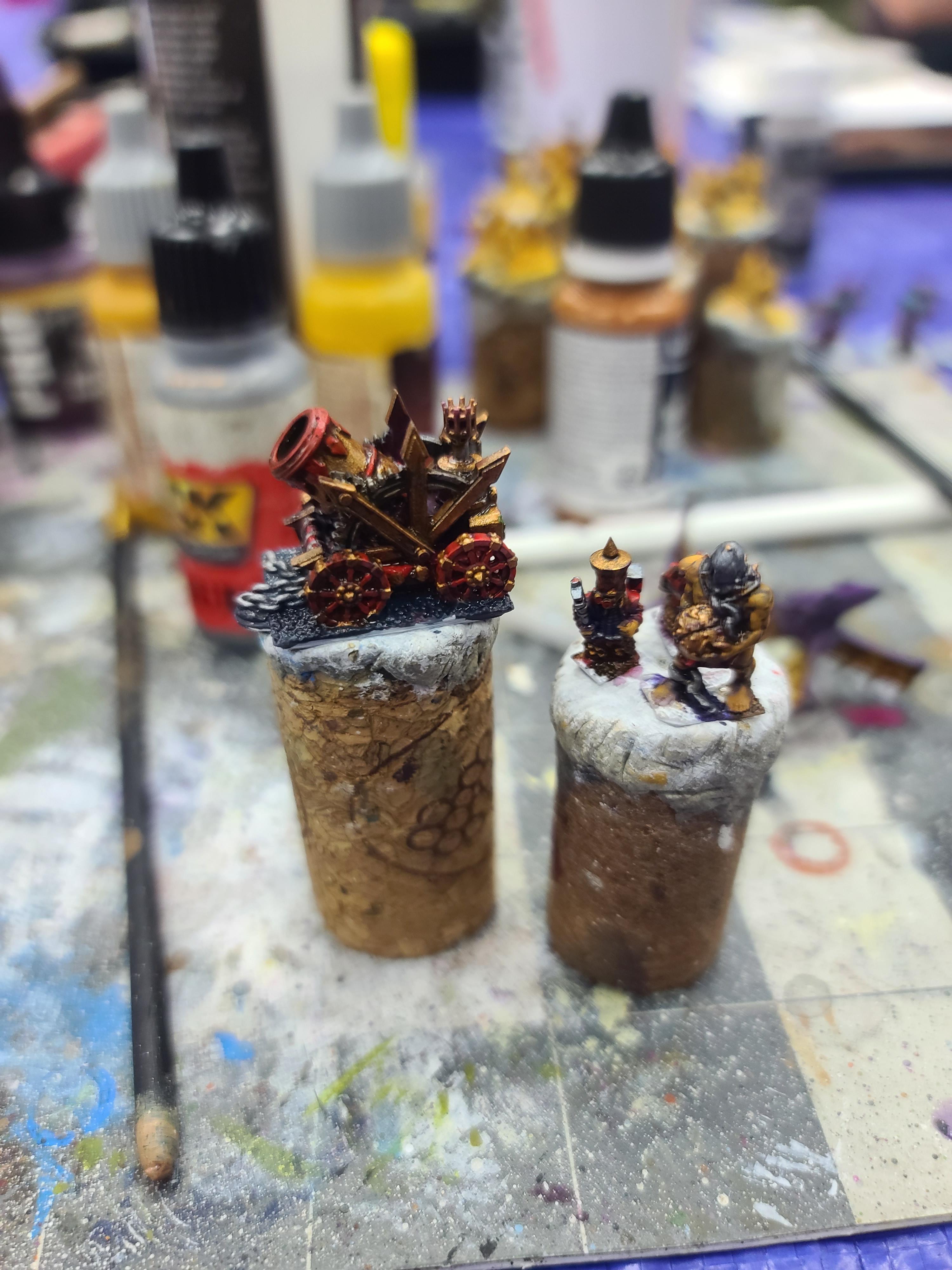 10mm, Chaos Dwarf, Earthshaker Cannon, Forest Dragon Design, Marvelous Minipaints, Warmaster