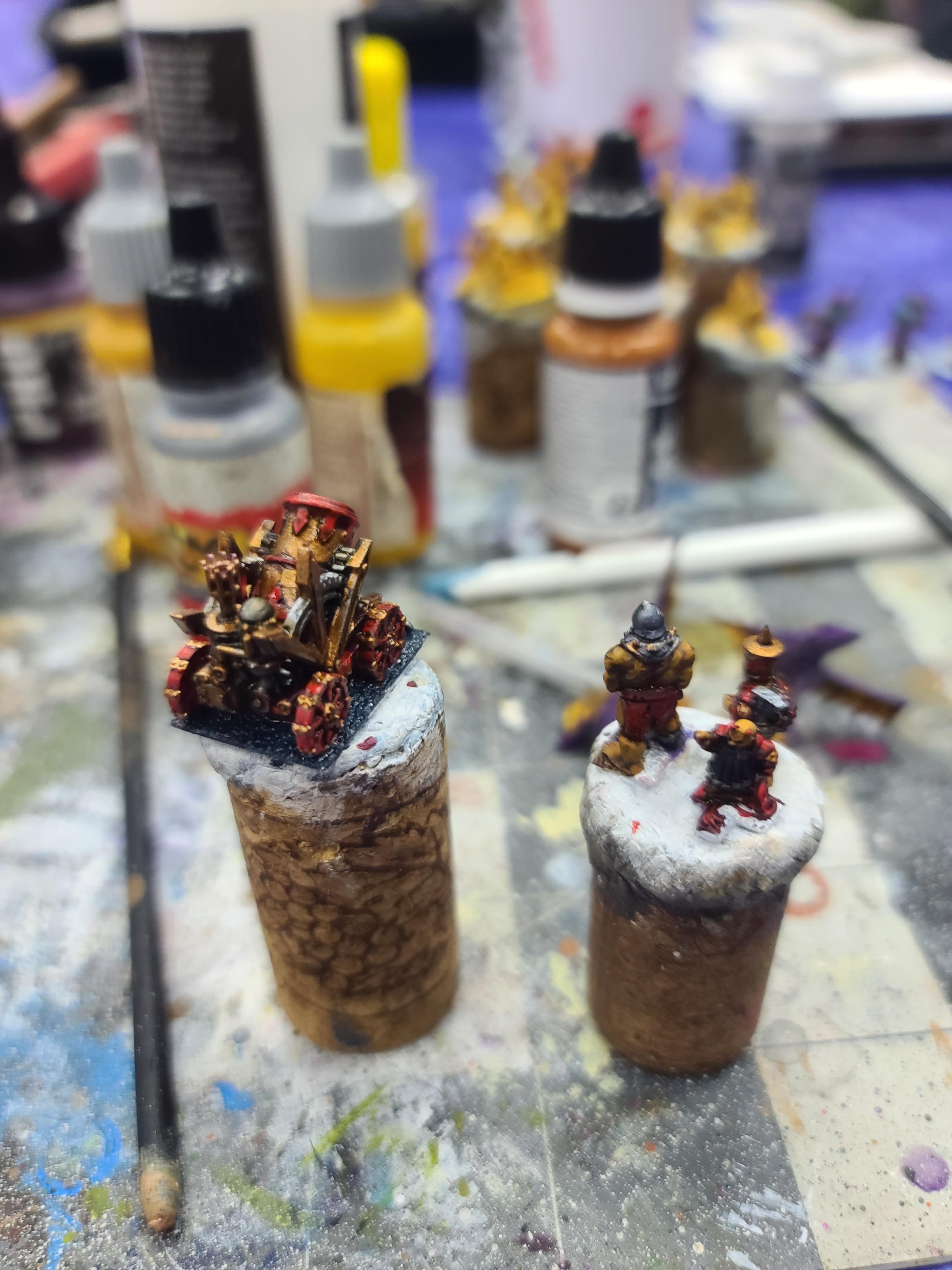 10mm, Chaos Dwarf, Earthshaker Cannon, Forest Dragon Design, Marvelous Minipaints, Warmaster