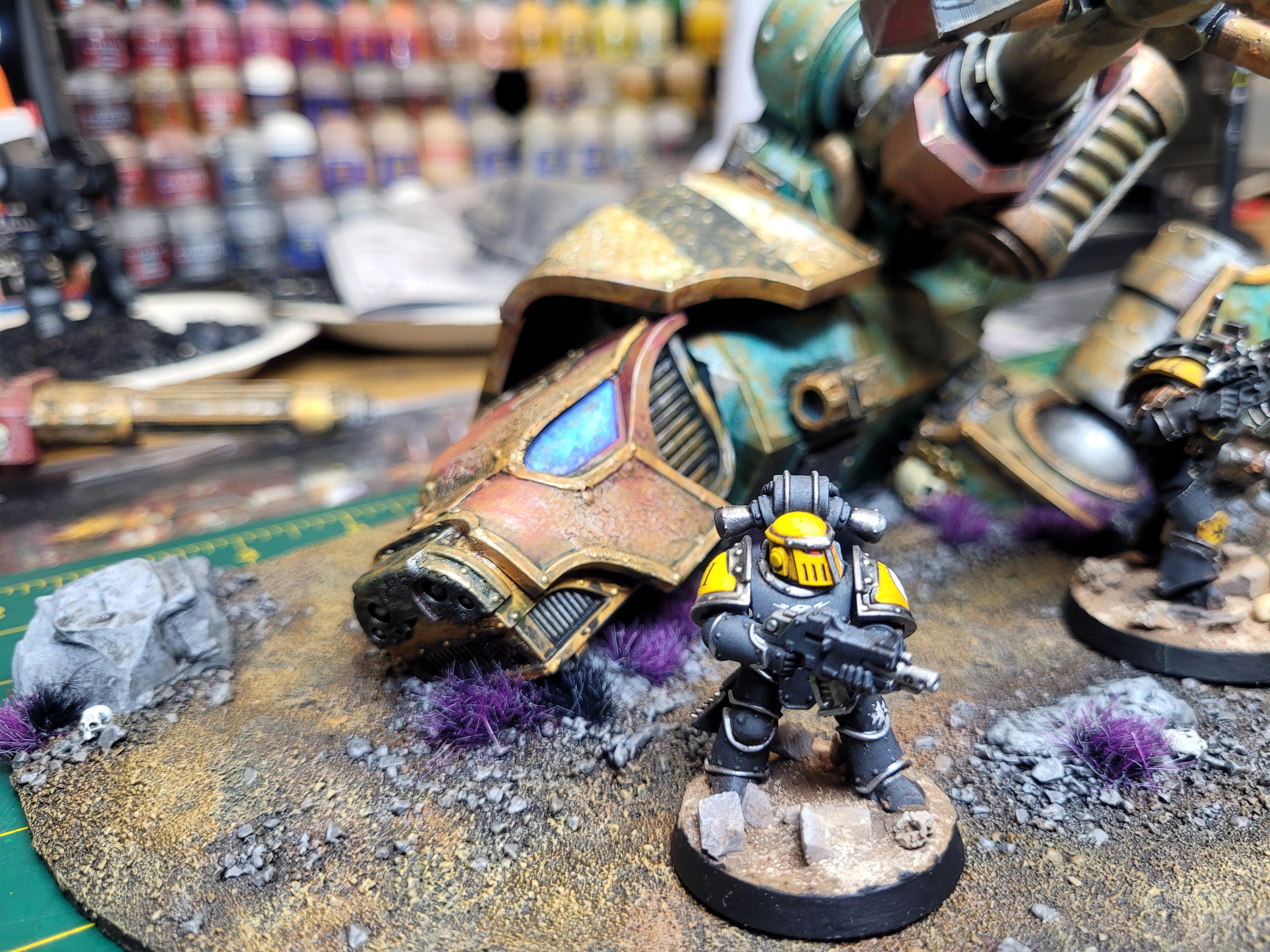 Horus Heresy, Iron Warriors, Titan, Warhound, Wreckage