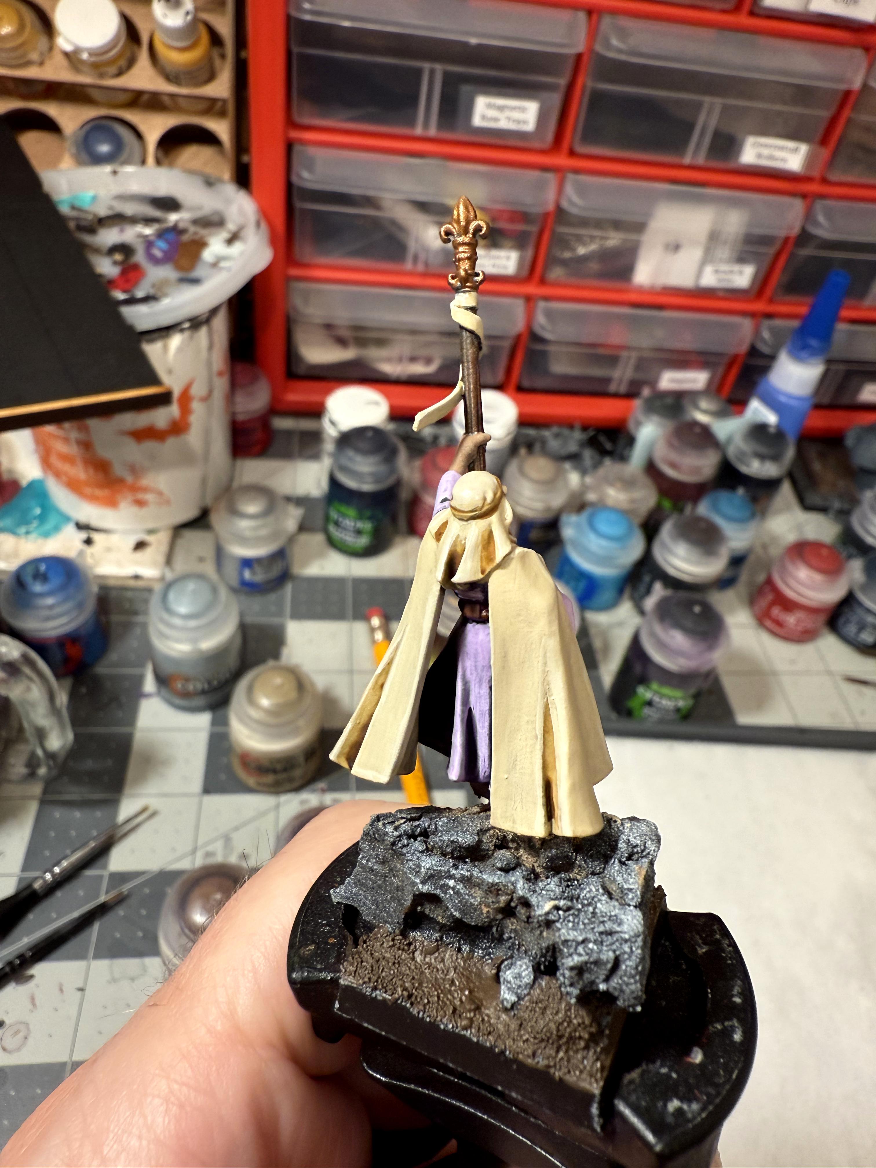 Bretonnians, Damsel, Mage, Magic User, Painting, Sorcerer, Wizard