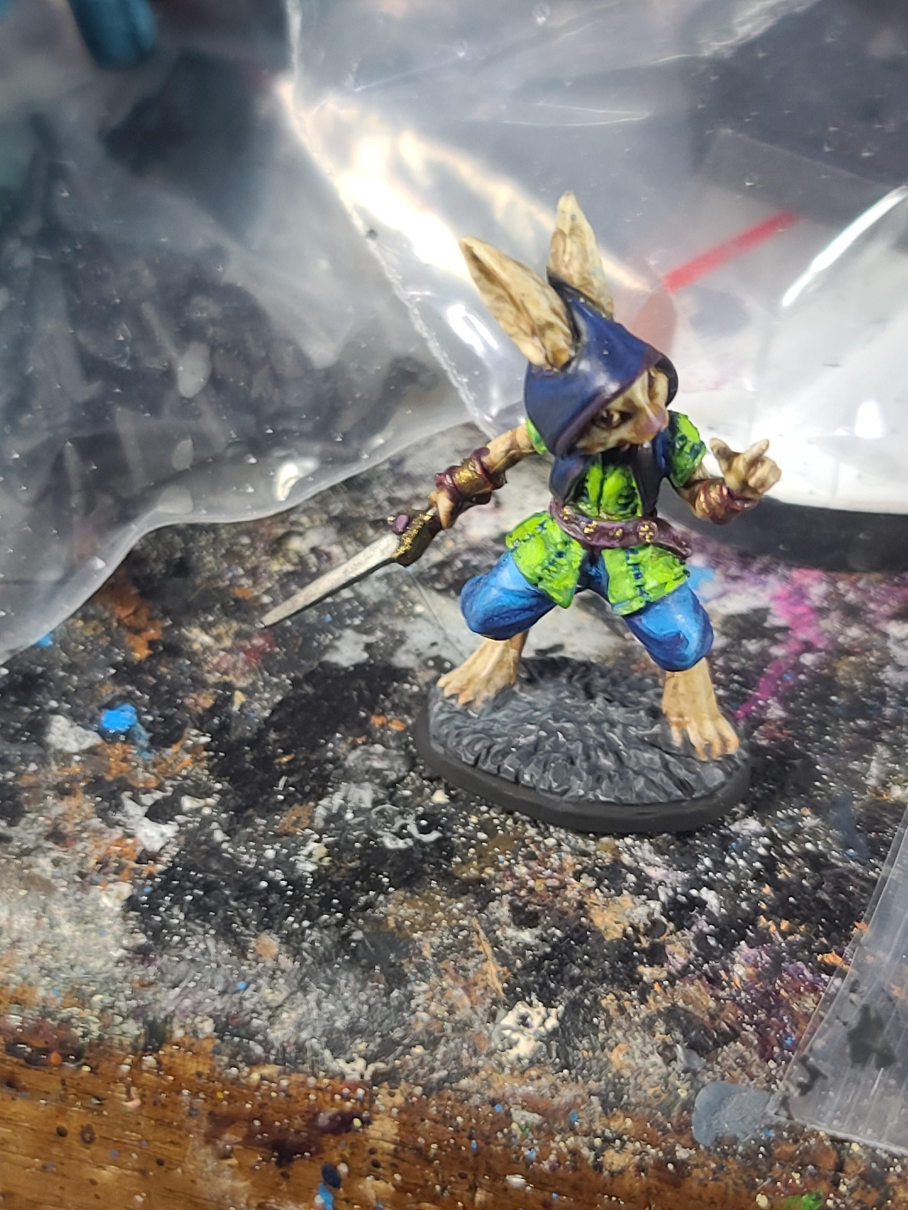 Dungeons And Dragons, Furry, Harefolk, Reaper Miniatures, Rogue