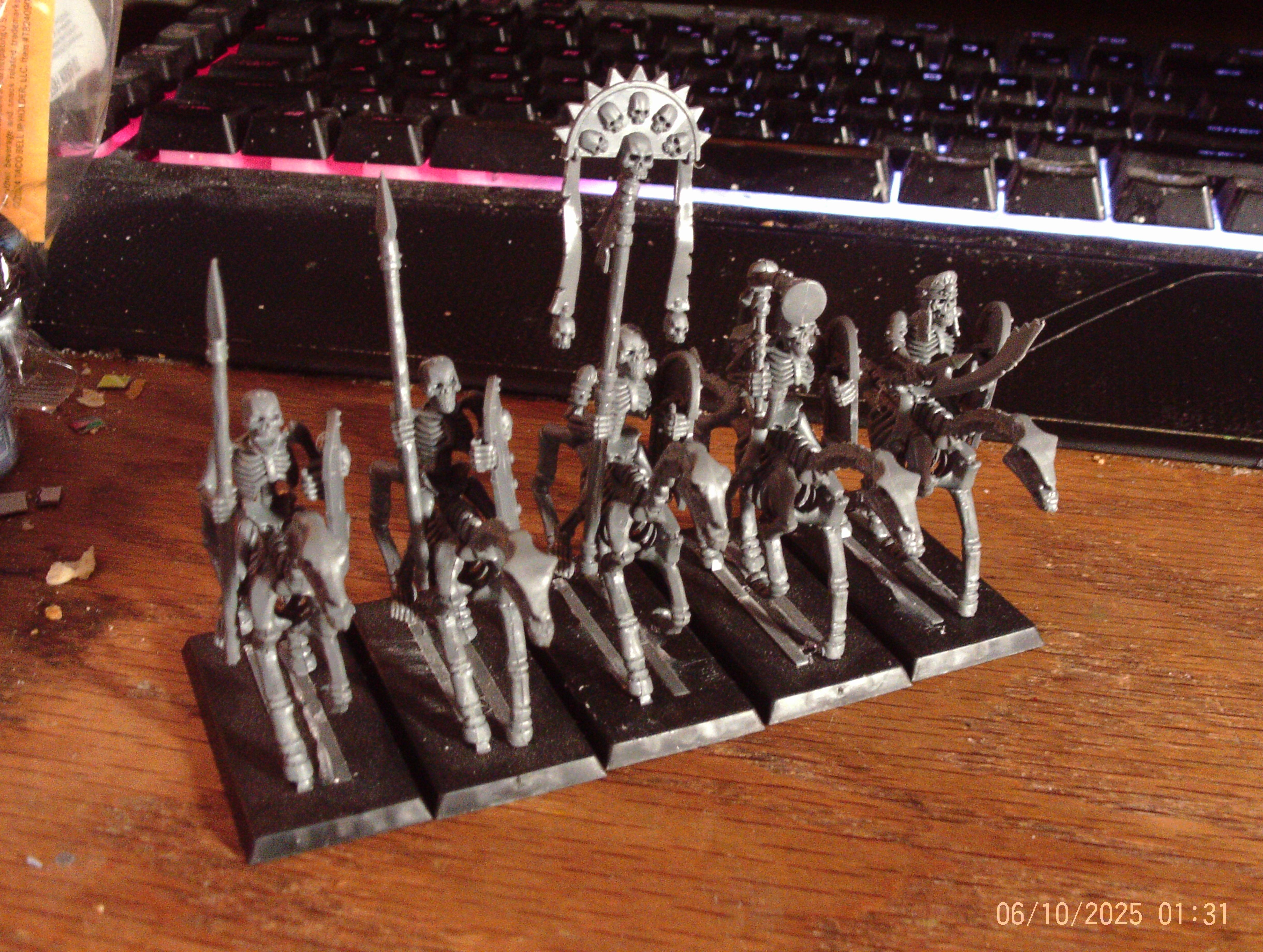 5 Skeleton Horsemen assembled